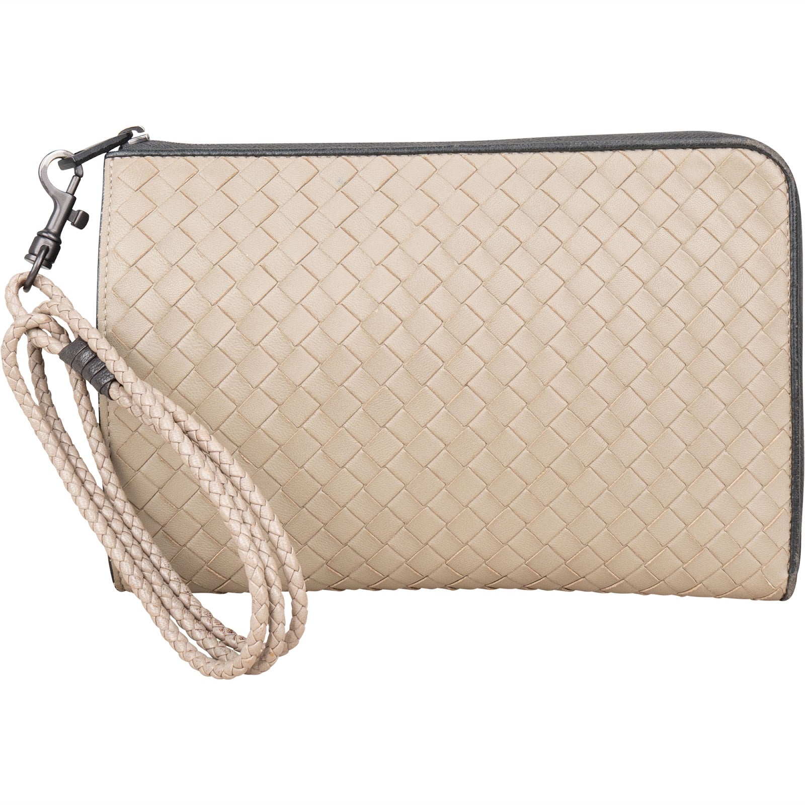 Bottega Veneta Intrecciato Leather Zipped Clutch