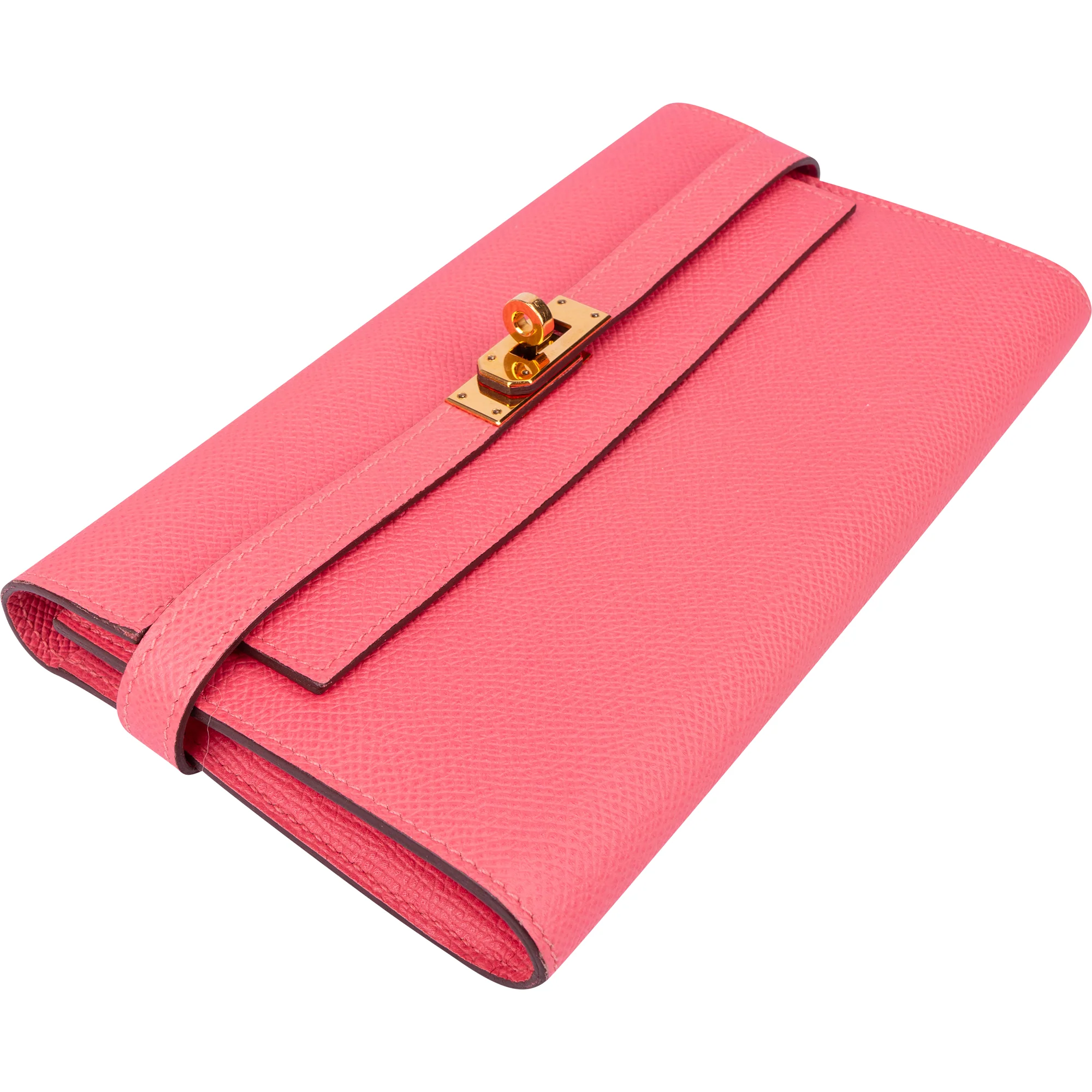 Hermès Pink Epsom Leather Kelly Wallet
