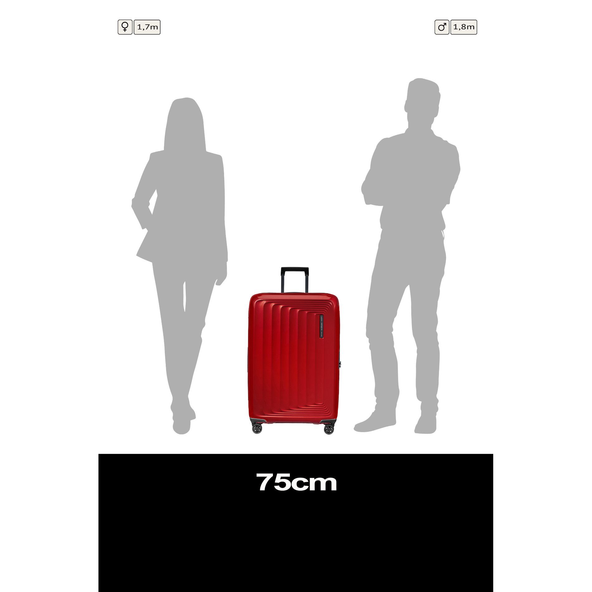 Nuon L (75 cm) erweiterbar - metallic red