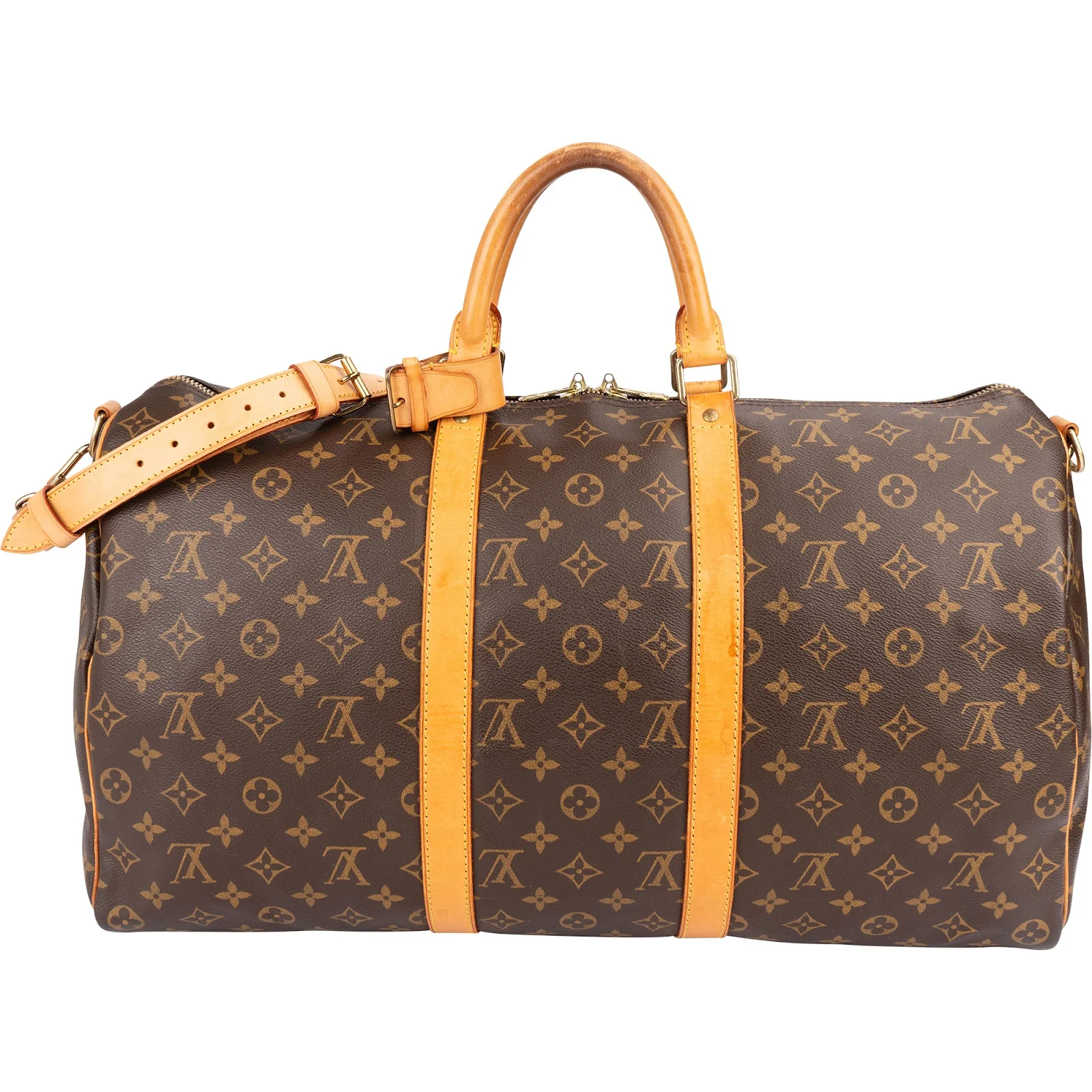 Louis Vuitton Monogram Canvas Keepall 50 Bandoulière Travel Bag