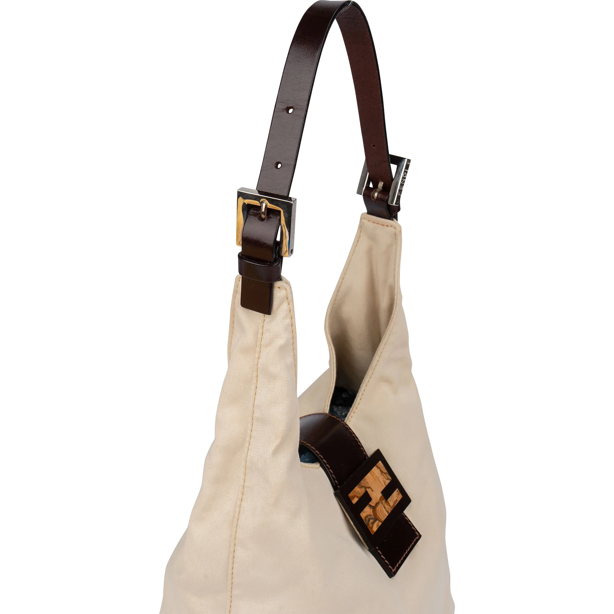 Fendi Cottton Limited Baguette Buckle Shoulder Bag