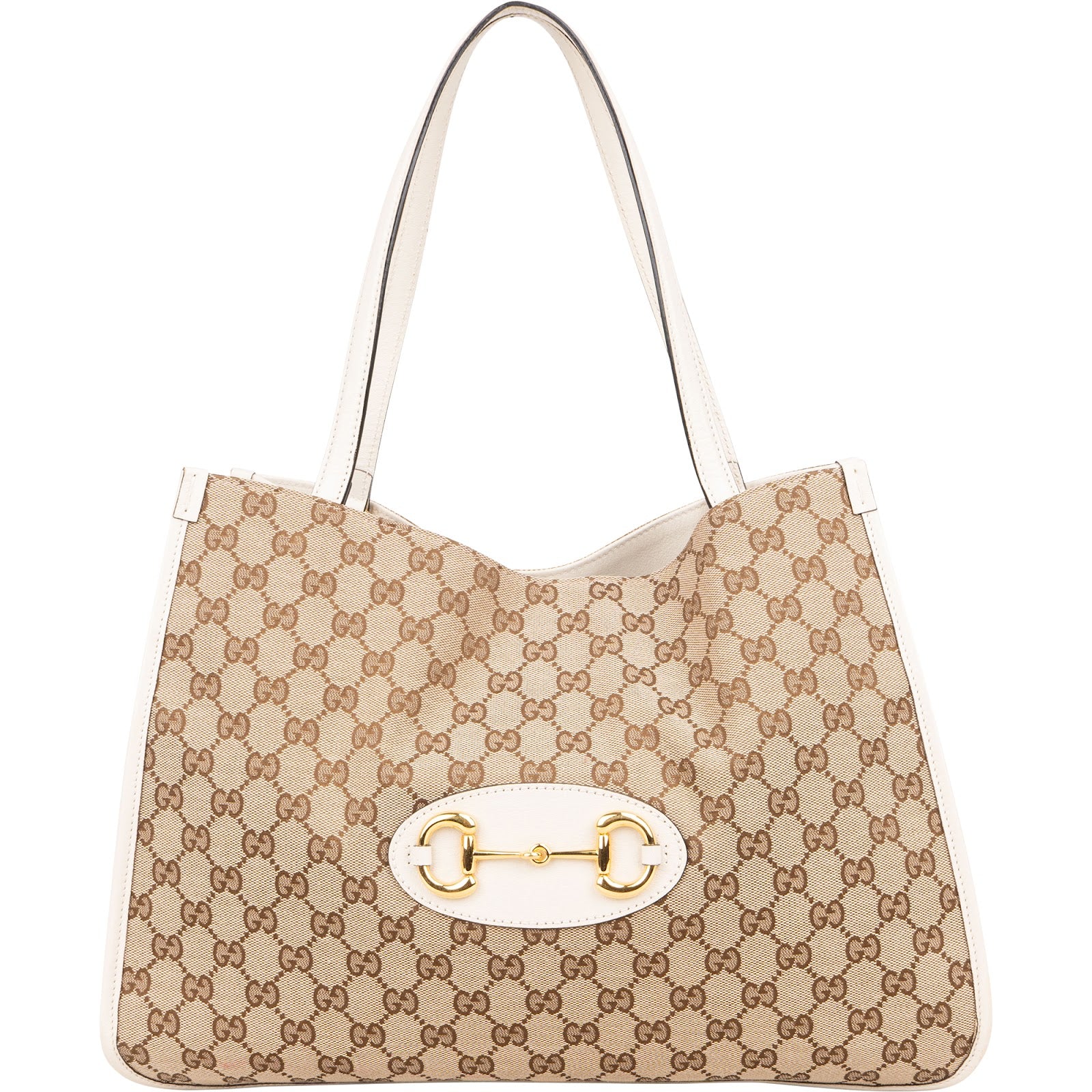 Gucci Monogram GG Canvas Horsebit Tote Shoulder Bag