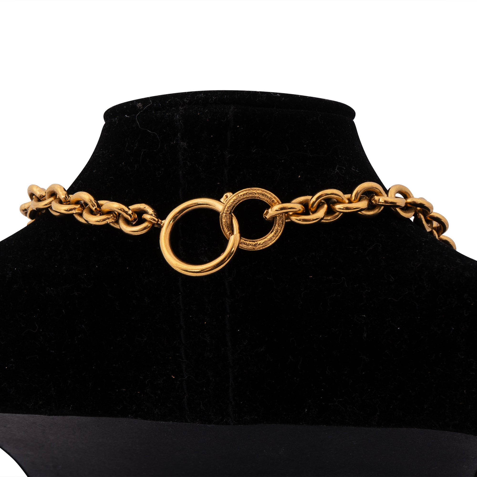 Chanel Golden CC Plate Necklace