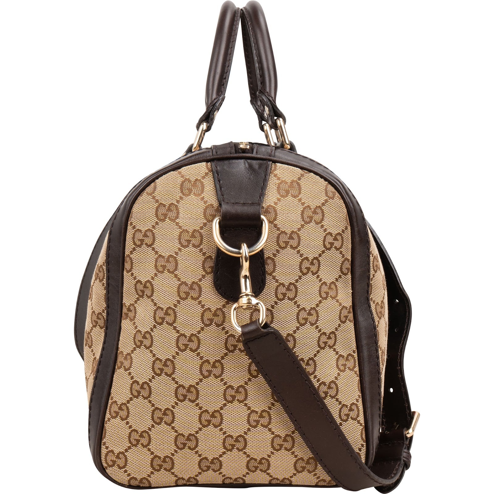 Gucci - GG Canvas Web Boston Bag