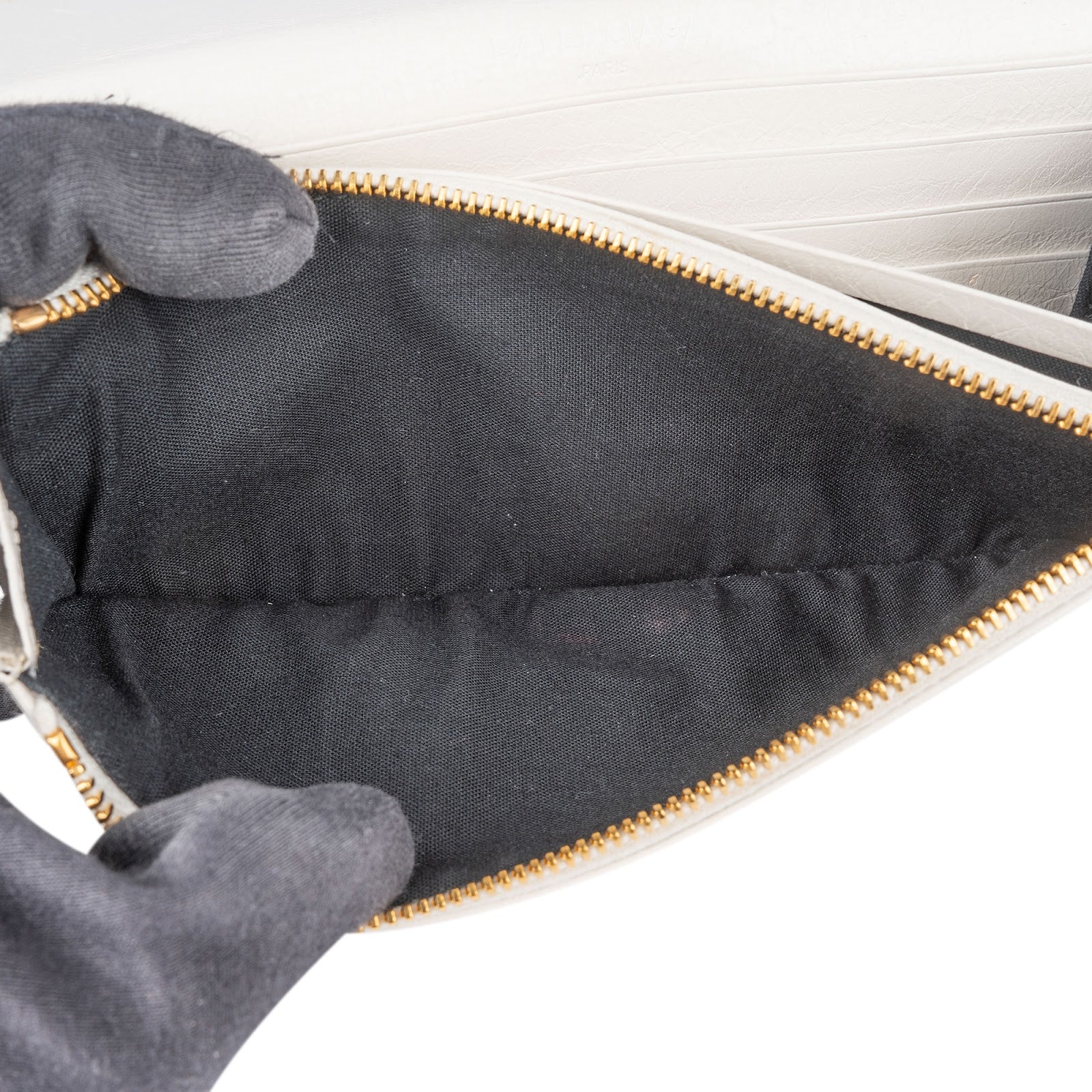 Balenciaga White Leather City Wallet