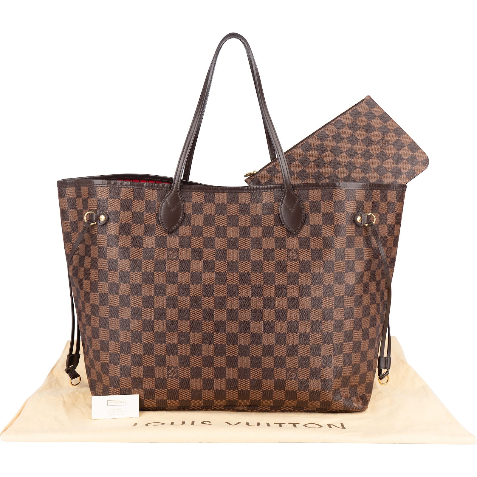 Louis Vuitton Monogram Damier Ebene Neverfull GM Shoulder Bag