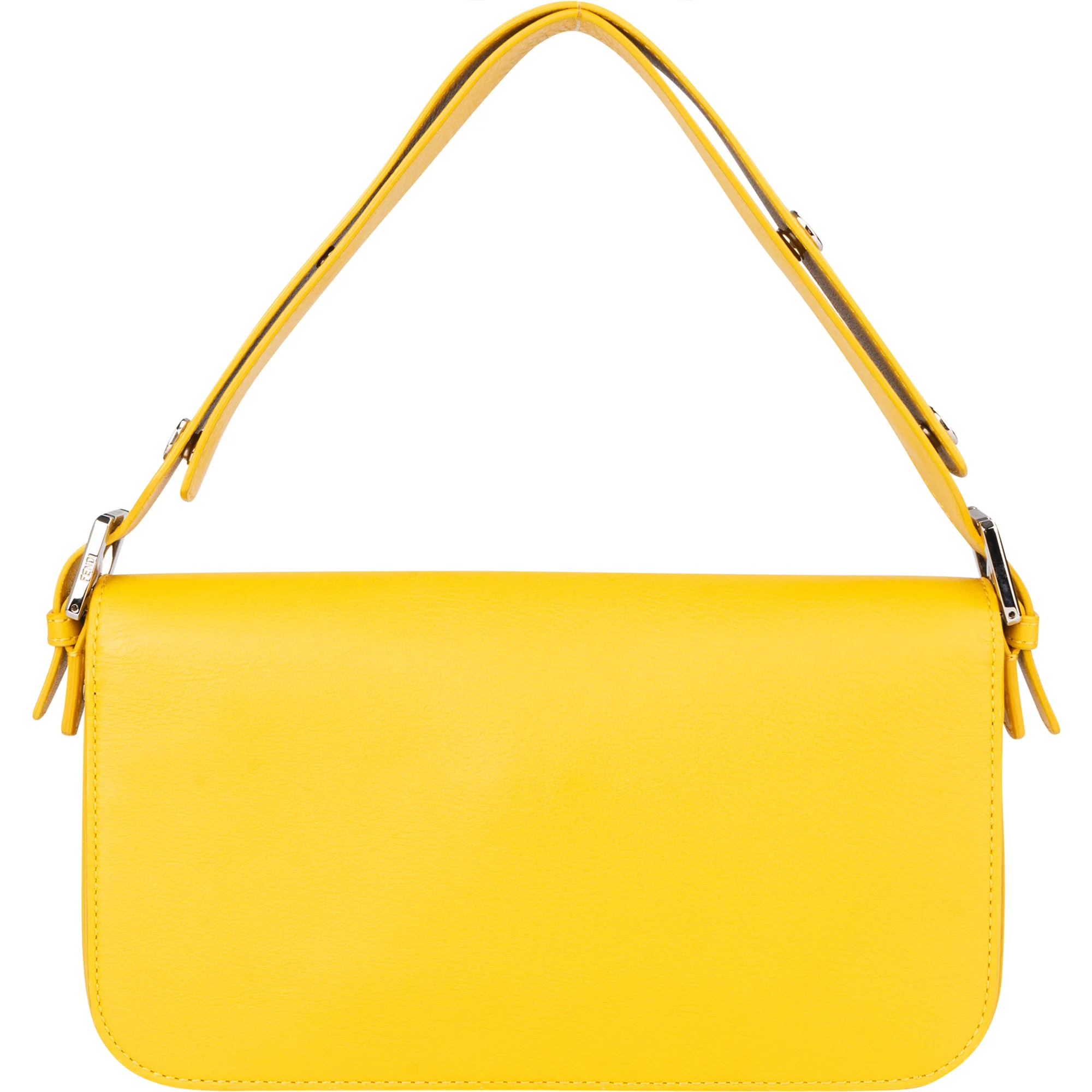 Fendi Sunflower Leather Limited Buckle Baguette Shoulder Bag