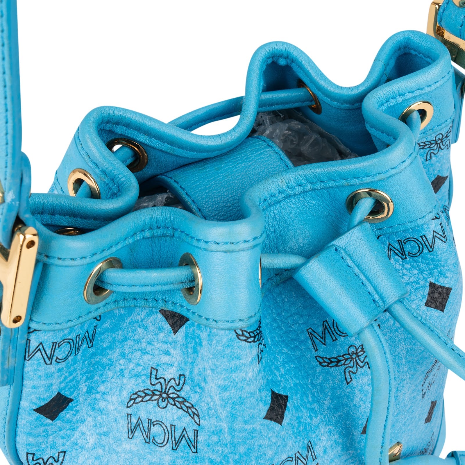 Sac à bandoulière MCM Monogram Visetos Mini à cordon de serrage