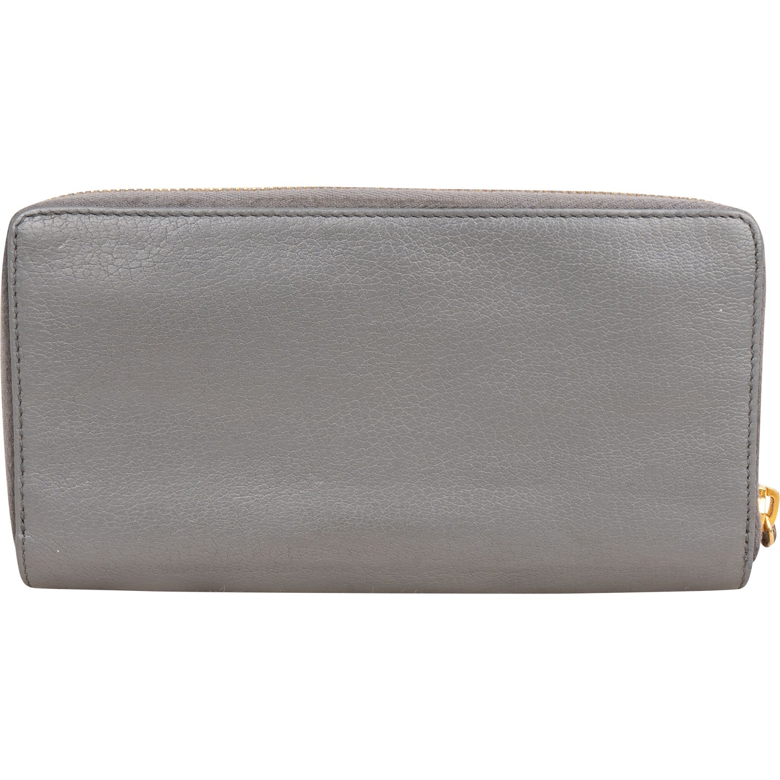 Balenciaga Grey Classic Leather Zip Wallet