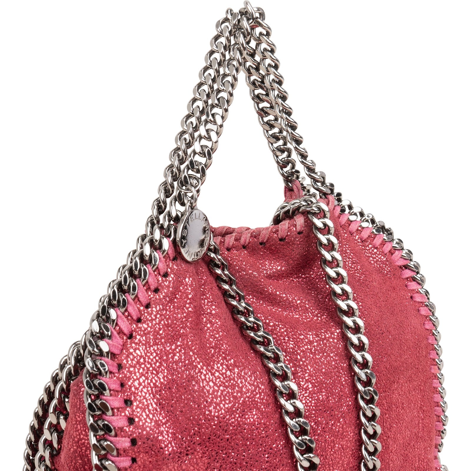 Stella McCartney Metallic Shaggy Small Falabella Fold Over Crossbody Bag