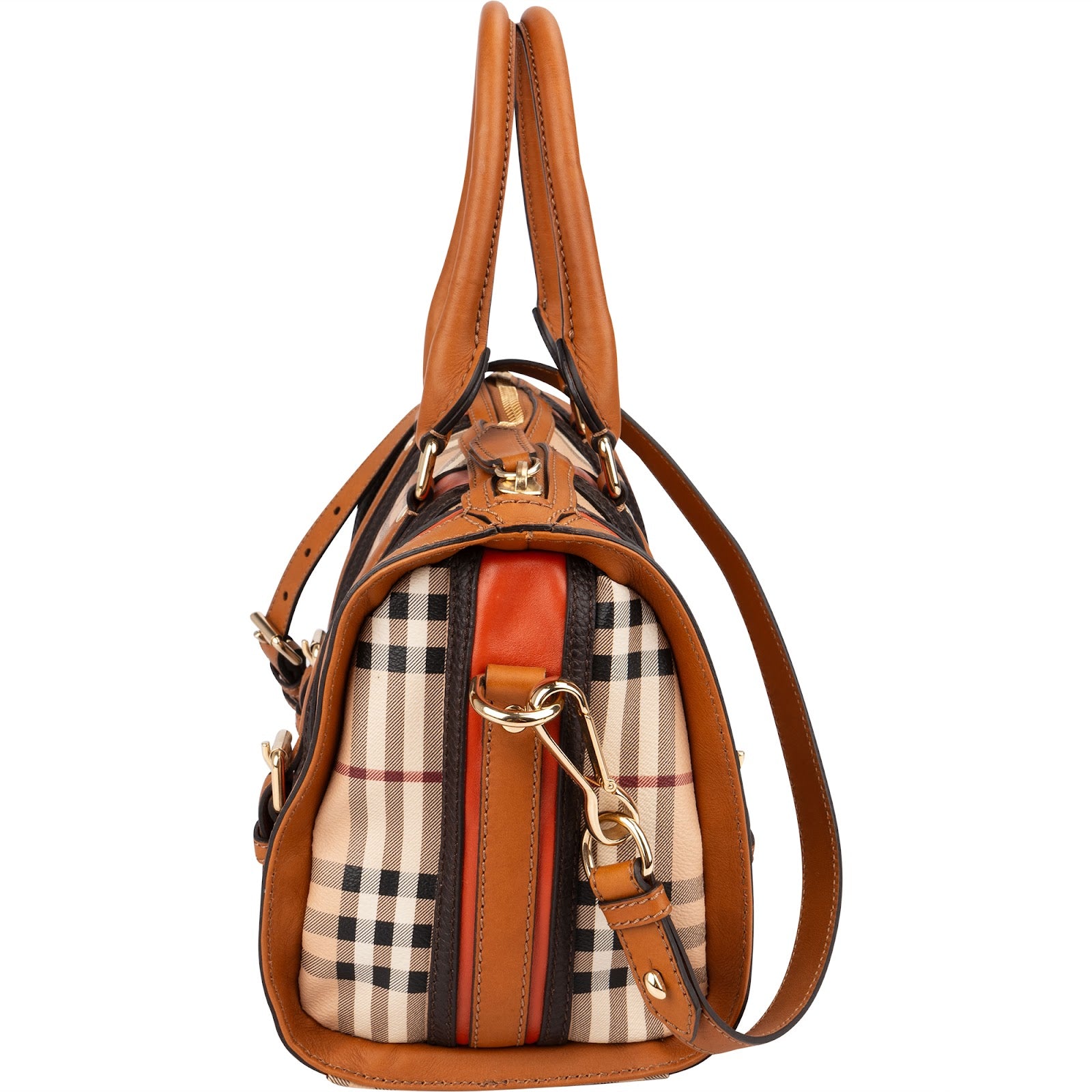 Burberry Nova-Checl Small Alchester Bowling Handbag
