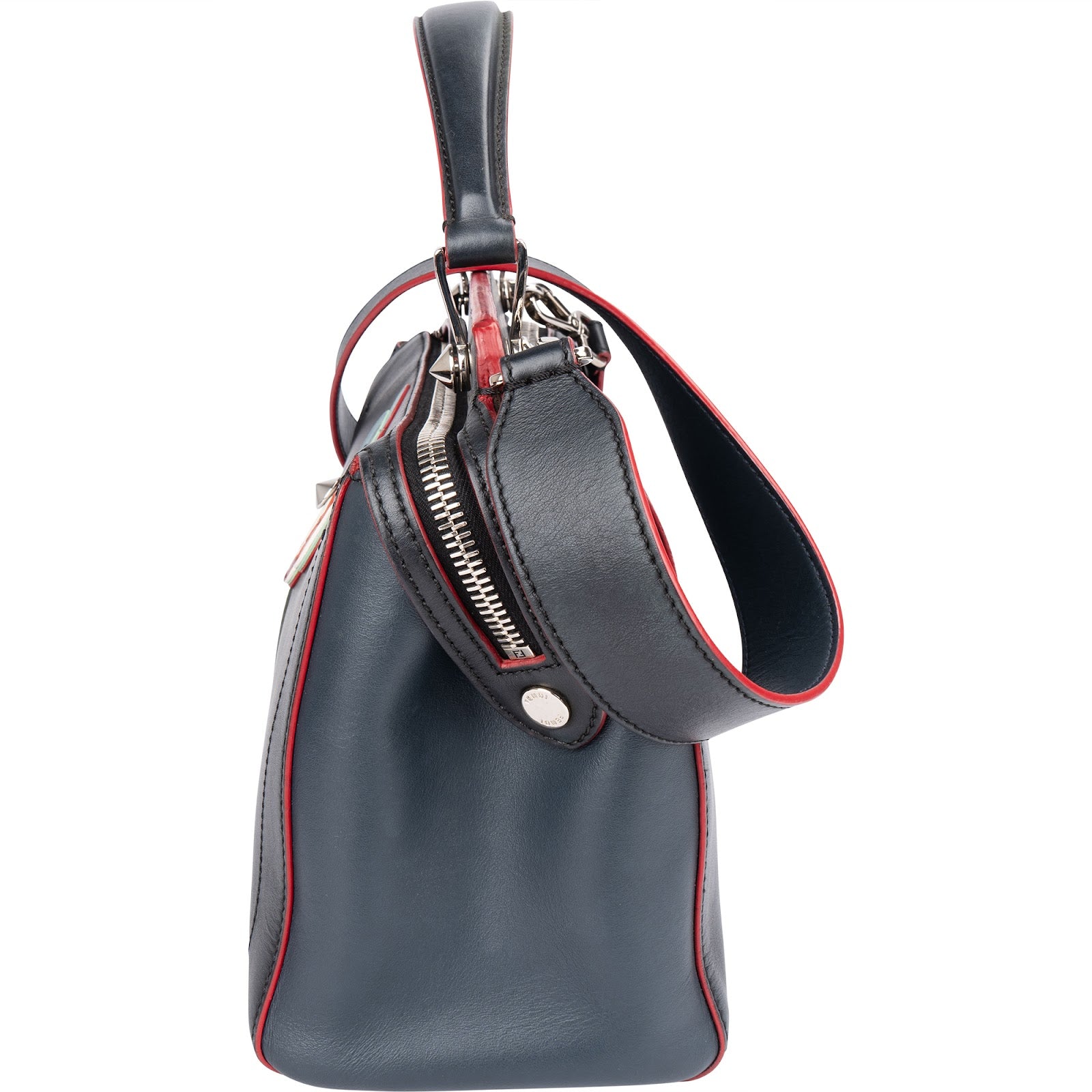 Fendi Bicolor Leather Flowerland 2 in 1 Dotcom Handbag