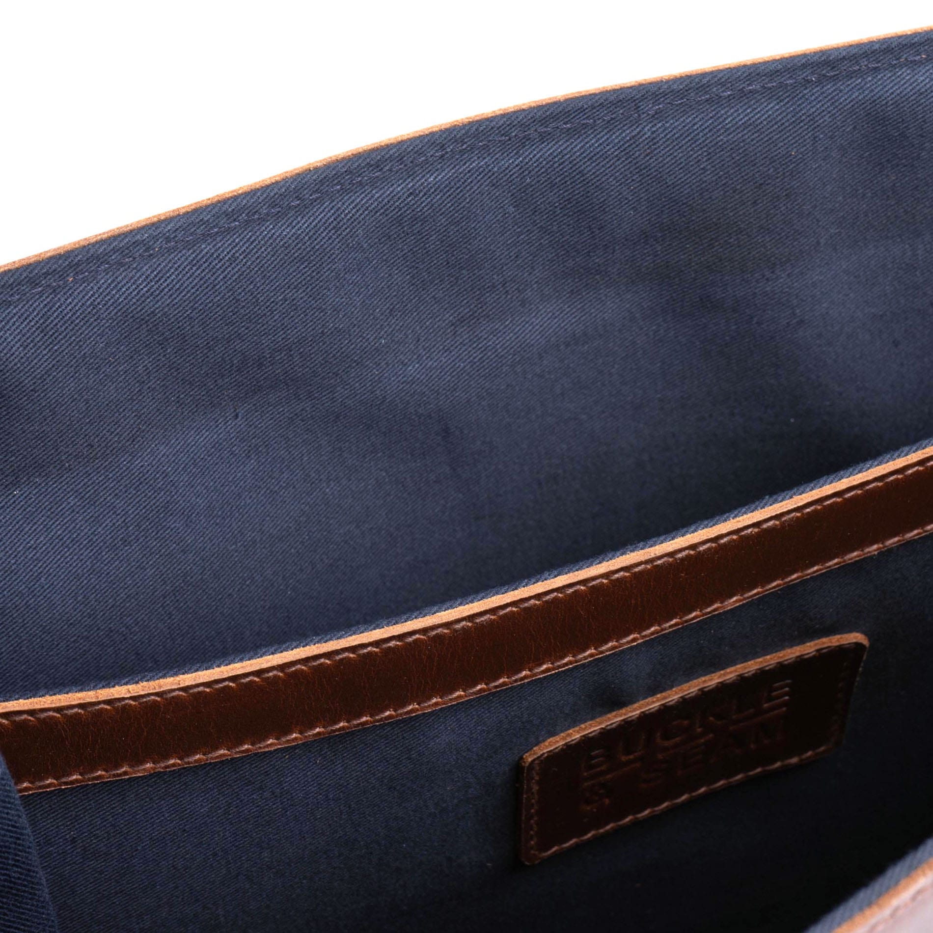 Messenger Bag Times Leder - BROWN/Blue