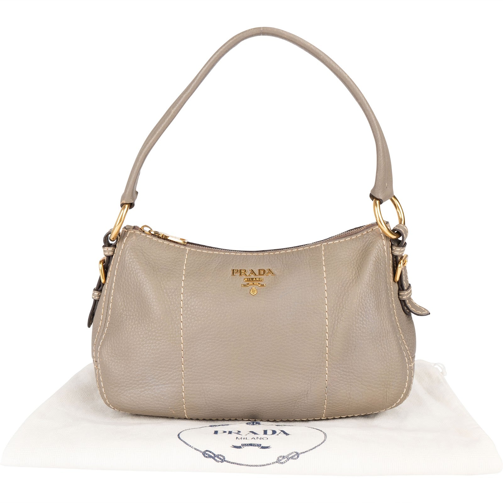 Prada Vitello Daino Hobo Handbag
