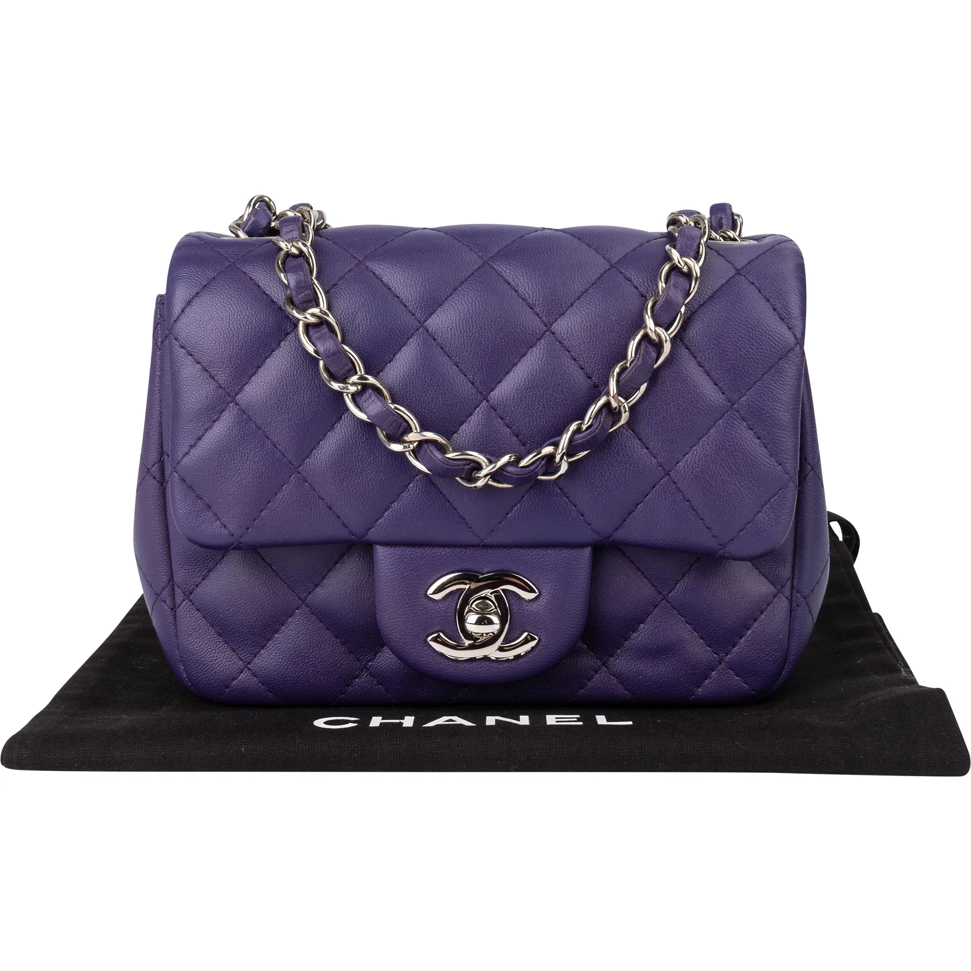 Chanel Quilted Lambskin Single Flap Crossbody Bag