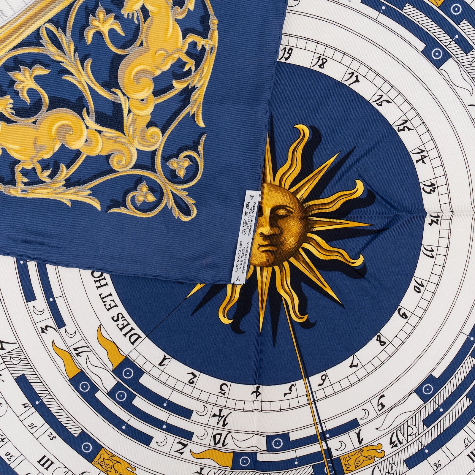 Hermès Dies et Hore Astrologie Silk 90 Tuch