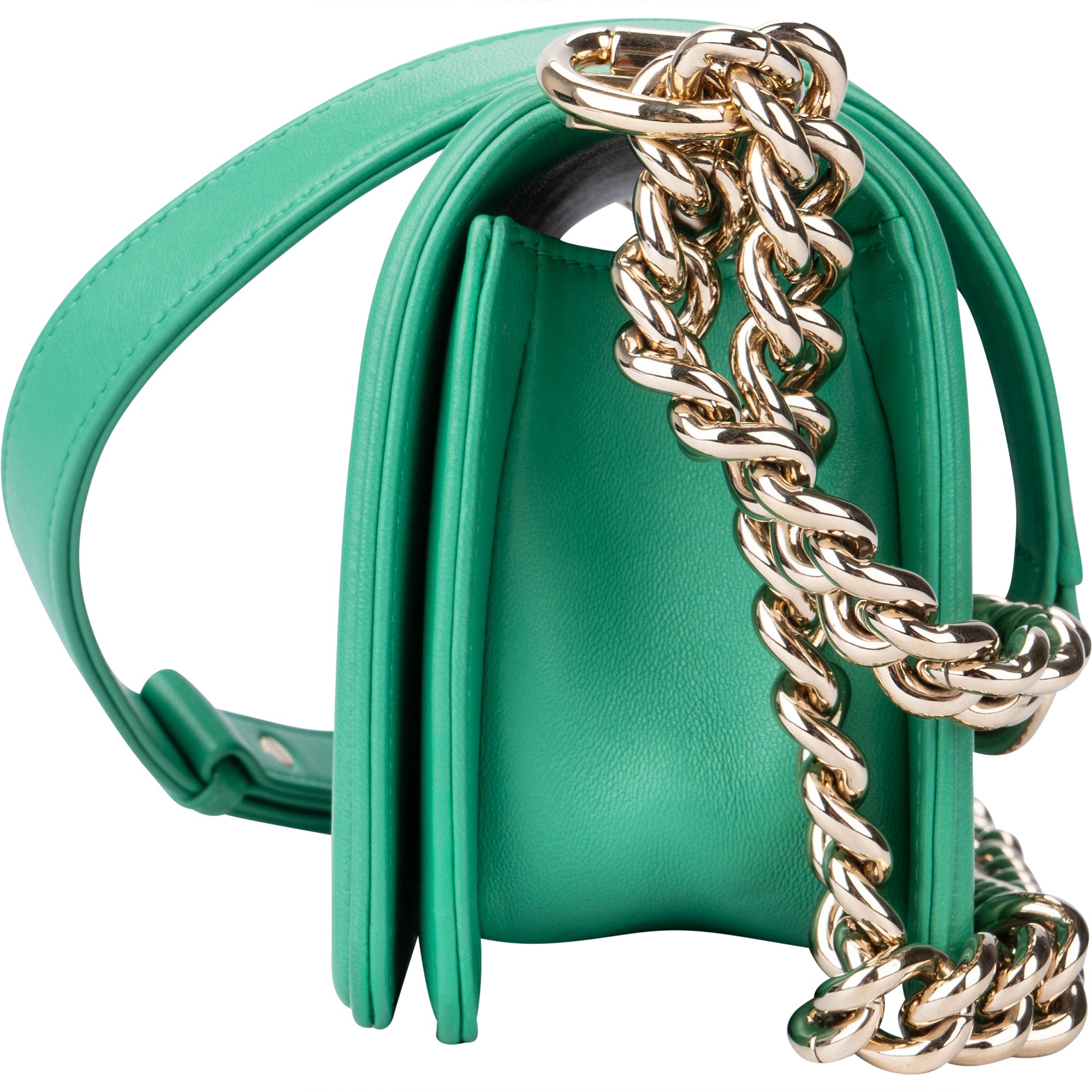 Chanel Chevron Lambskin Boy Single Flap Crossbody Bag