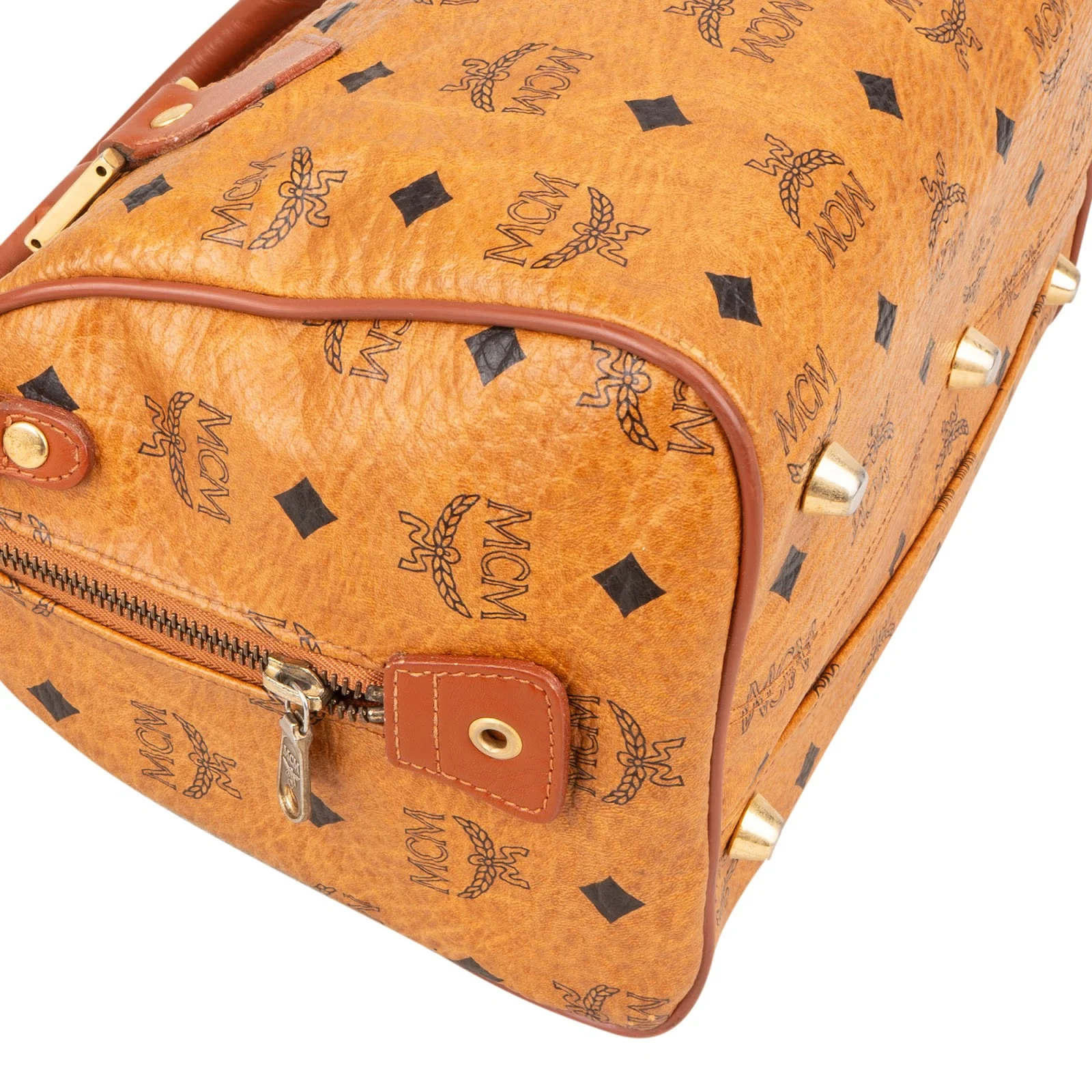 MCM Monogram Visetos Boston  Bag