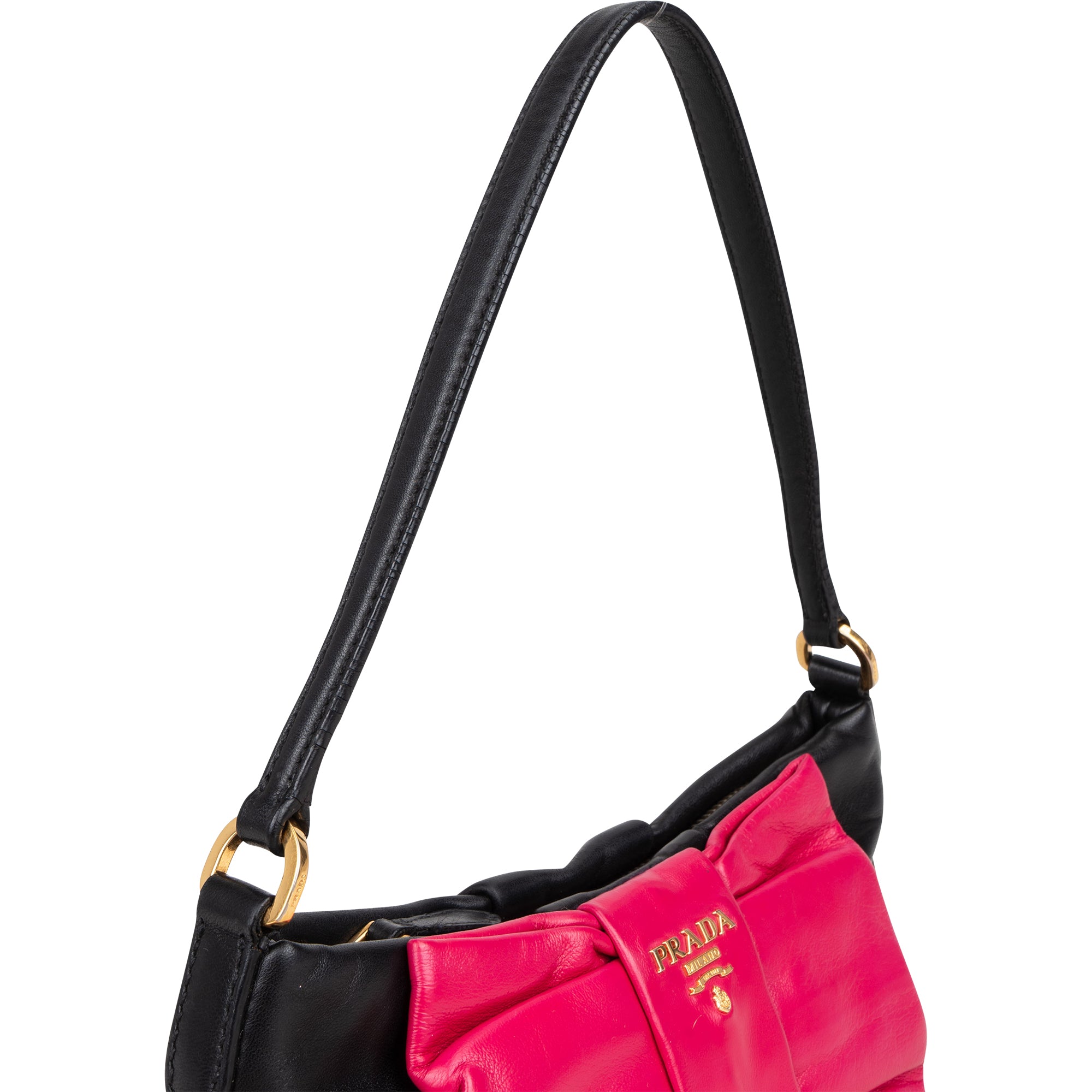 Prada Leather Pink Ribbon Mini Handbag