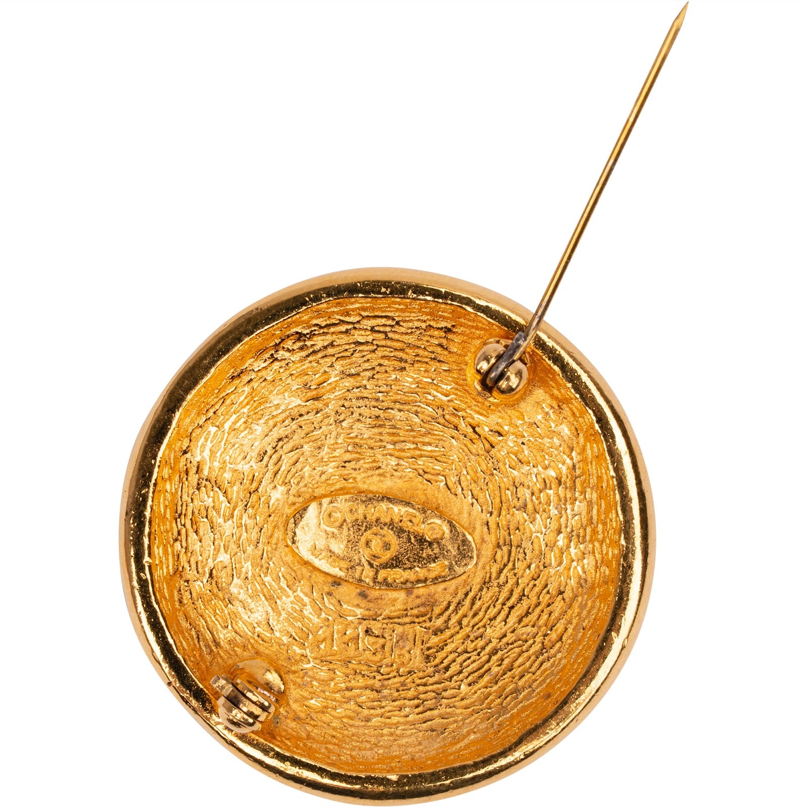 Chanel Golden CC Sunburst Brosche
