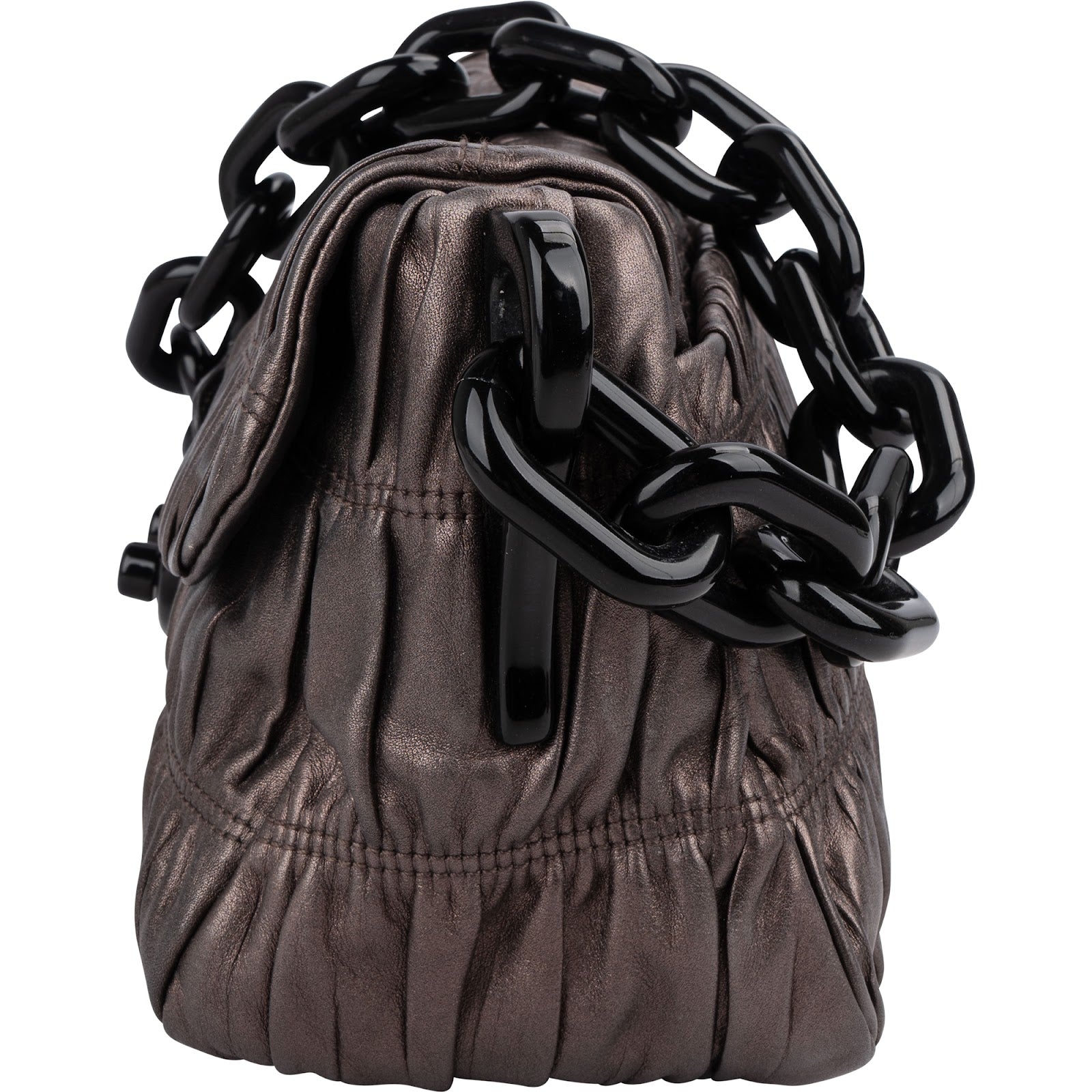 Prada Nappa Gaufre Leather Chain Shoulder Bag