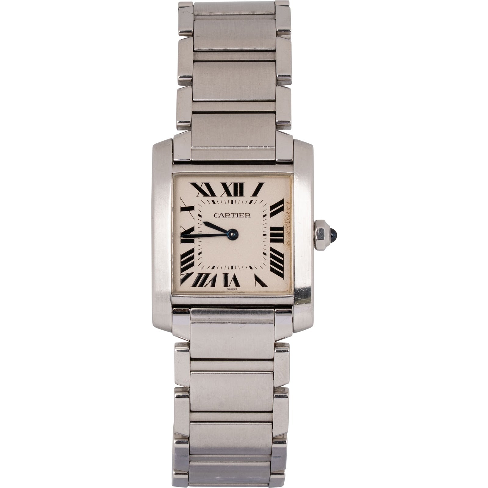 Cartier Silver Tone Tank Française 2301 Damenuhr