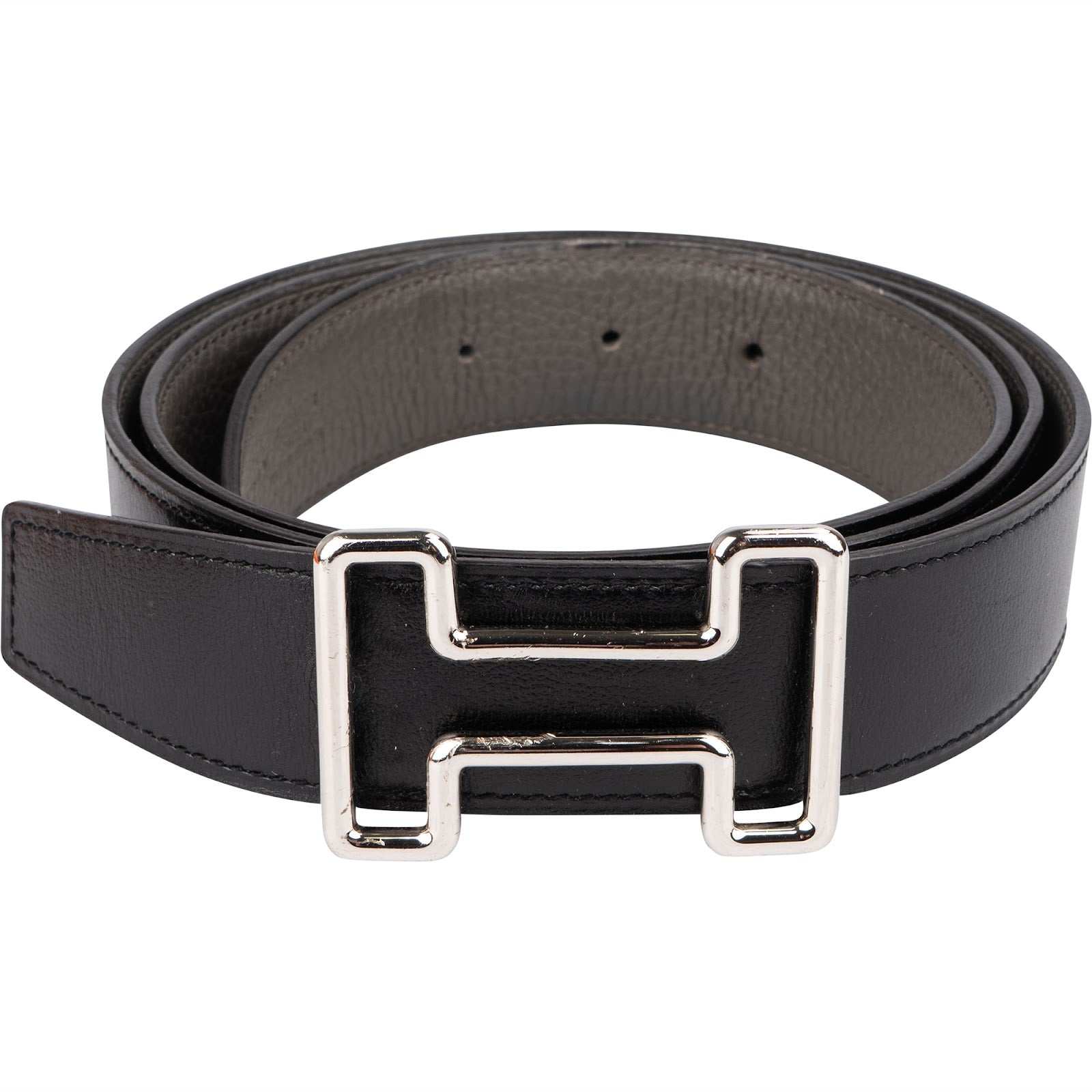 Hermès Reversible Leather H Belt (100)