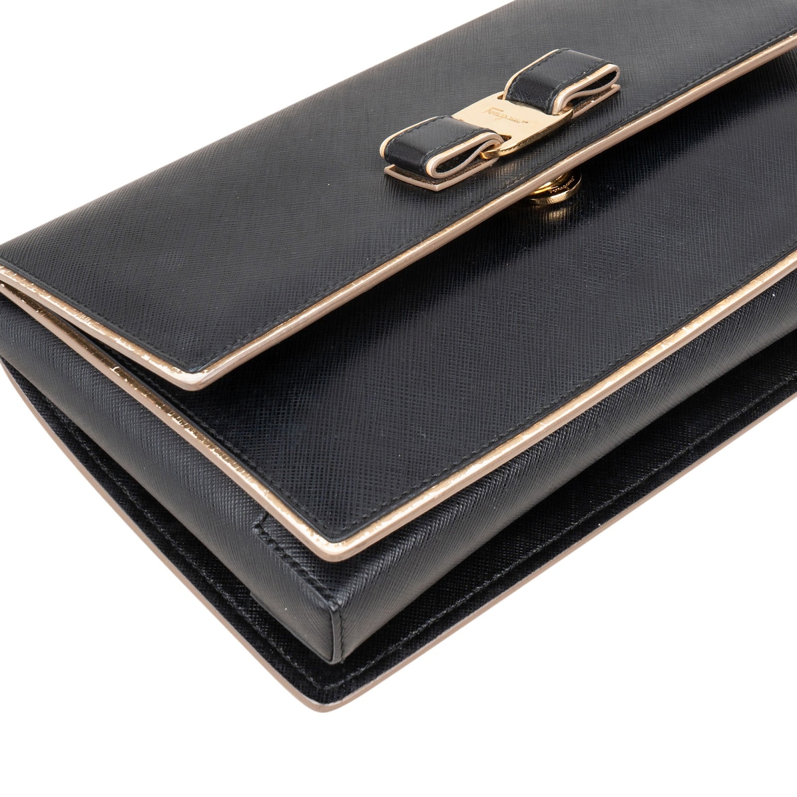 Salvatore Ferragamo Saffiano Leather Vara Bow Crossbody Bag