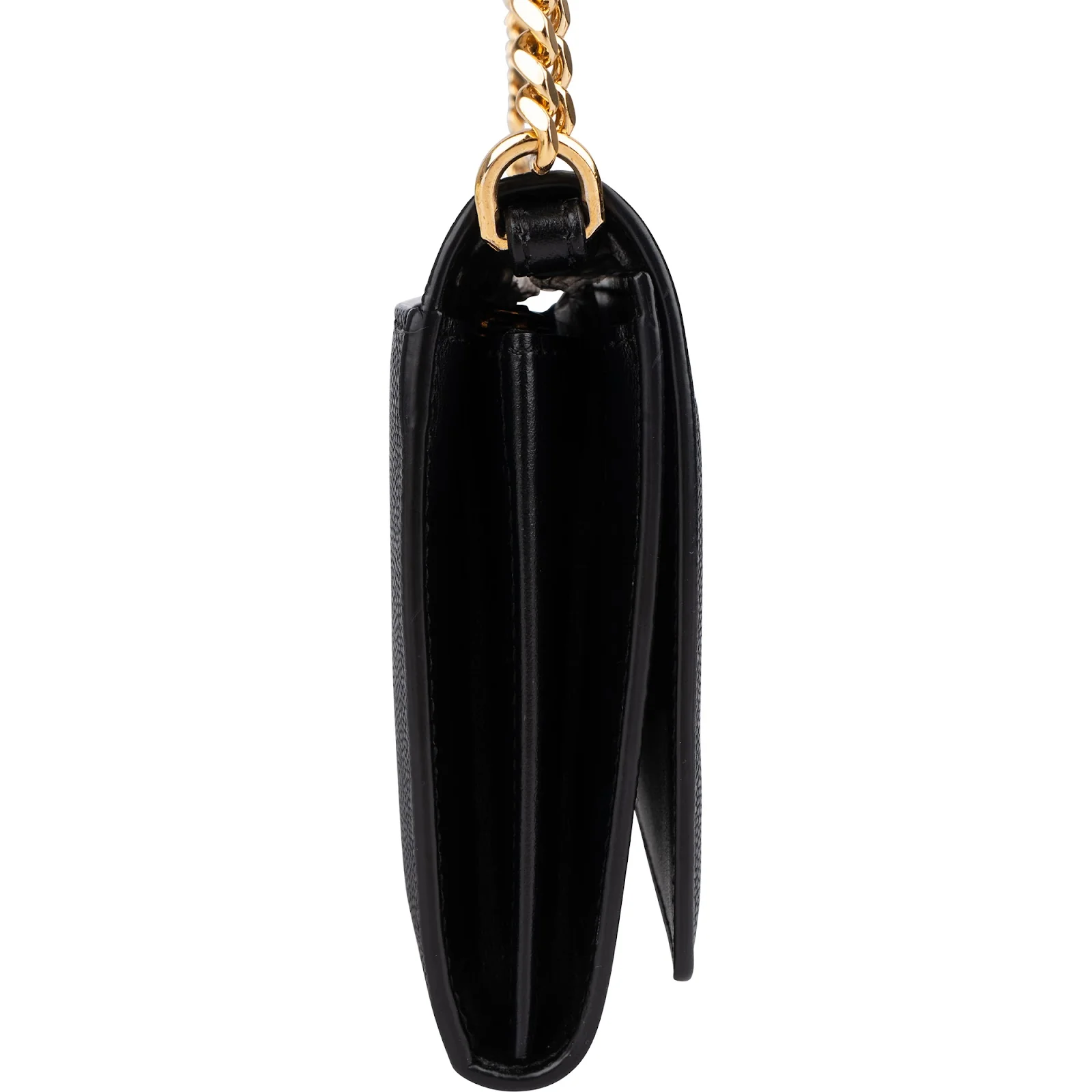 Burberry Grained Leather TB Wallet on a Chain Crossbody Bag