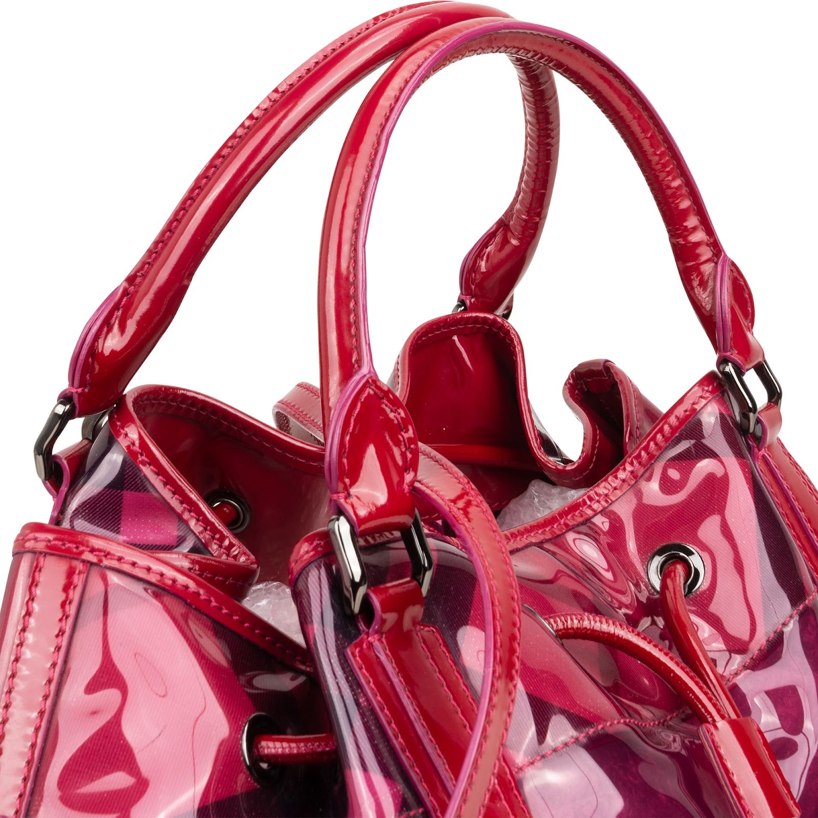 Burberry – Mega Check-schoudertas met trekkoord