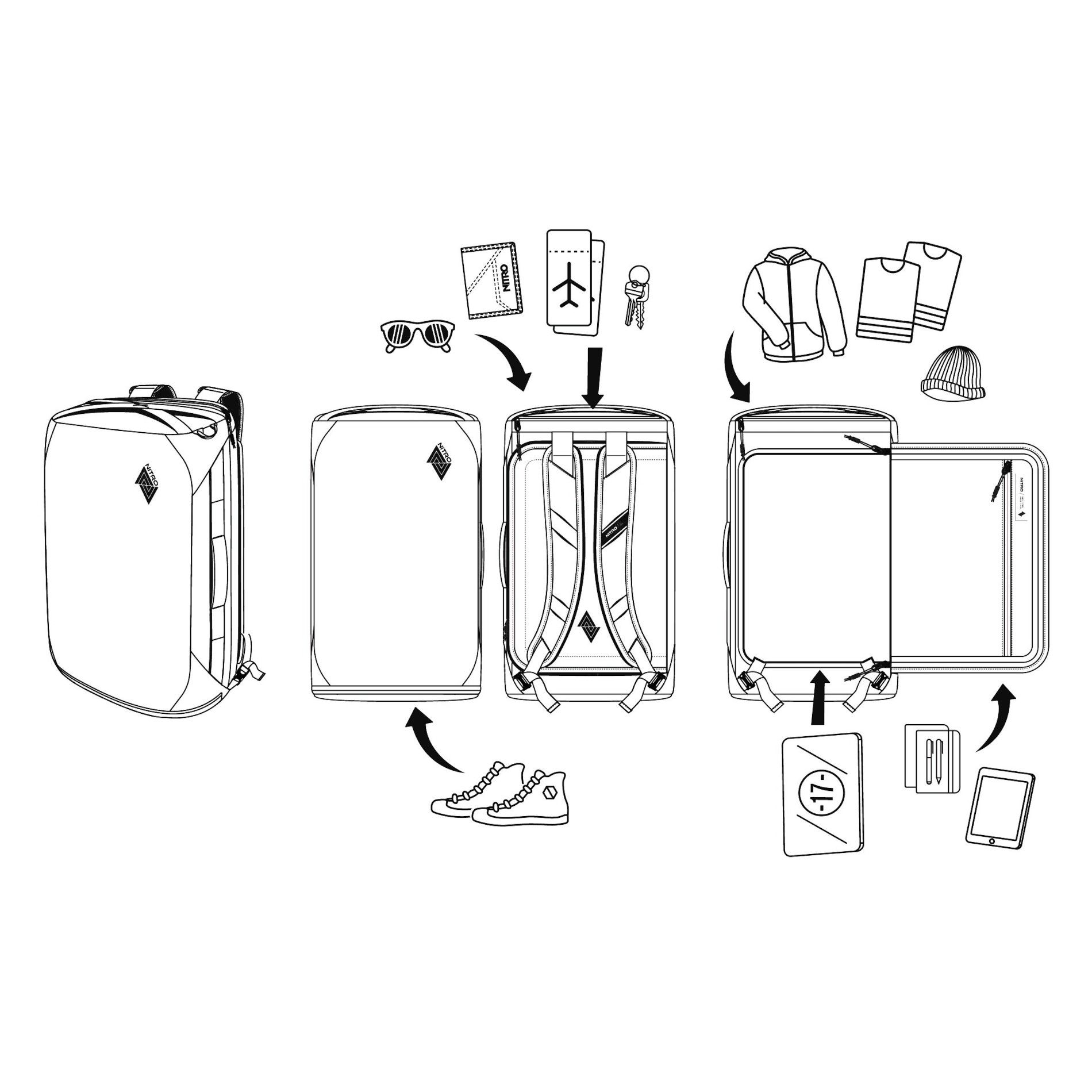 Rucksack Shuffle - GRAPHITE