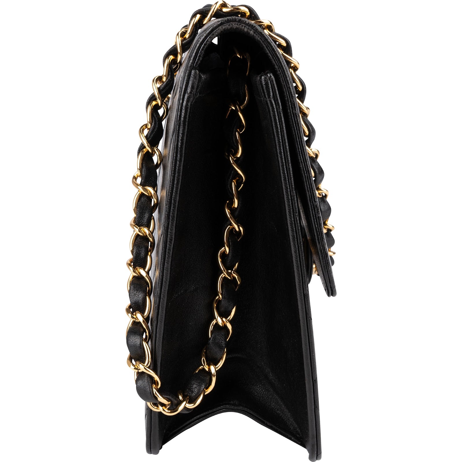 Chanel - 24K Gold Single Flap Shoulder Bag