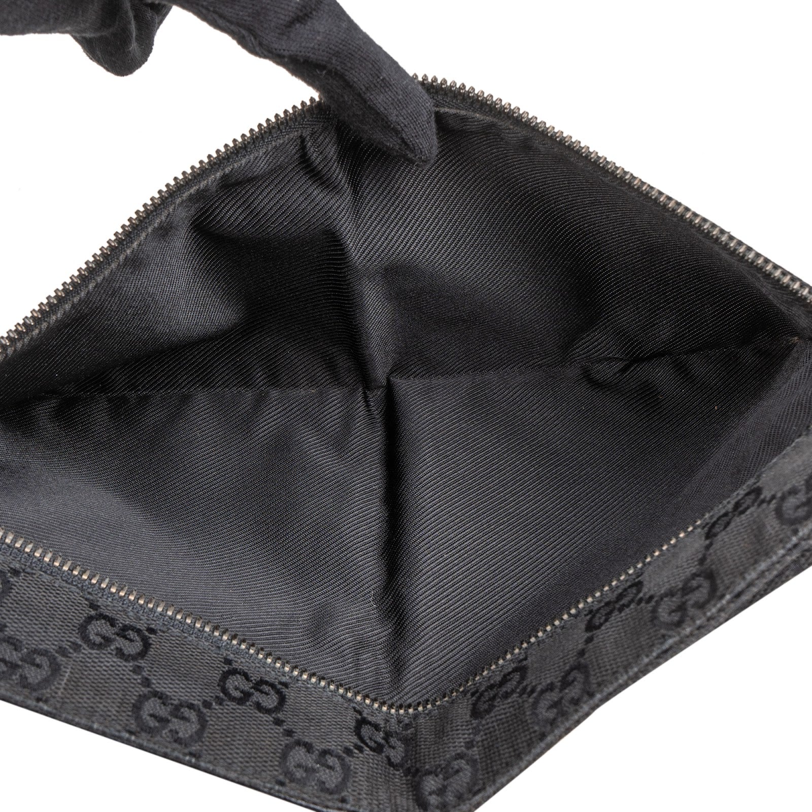 Gucci Black Monogram GG Belt Crossbody Bag