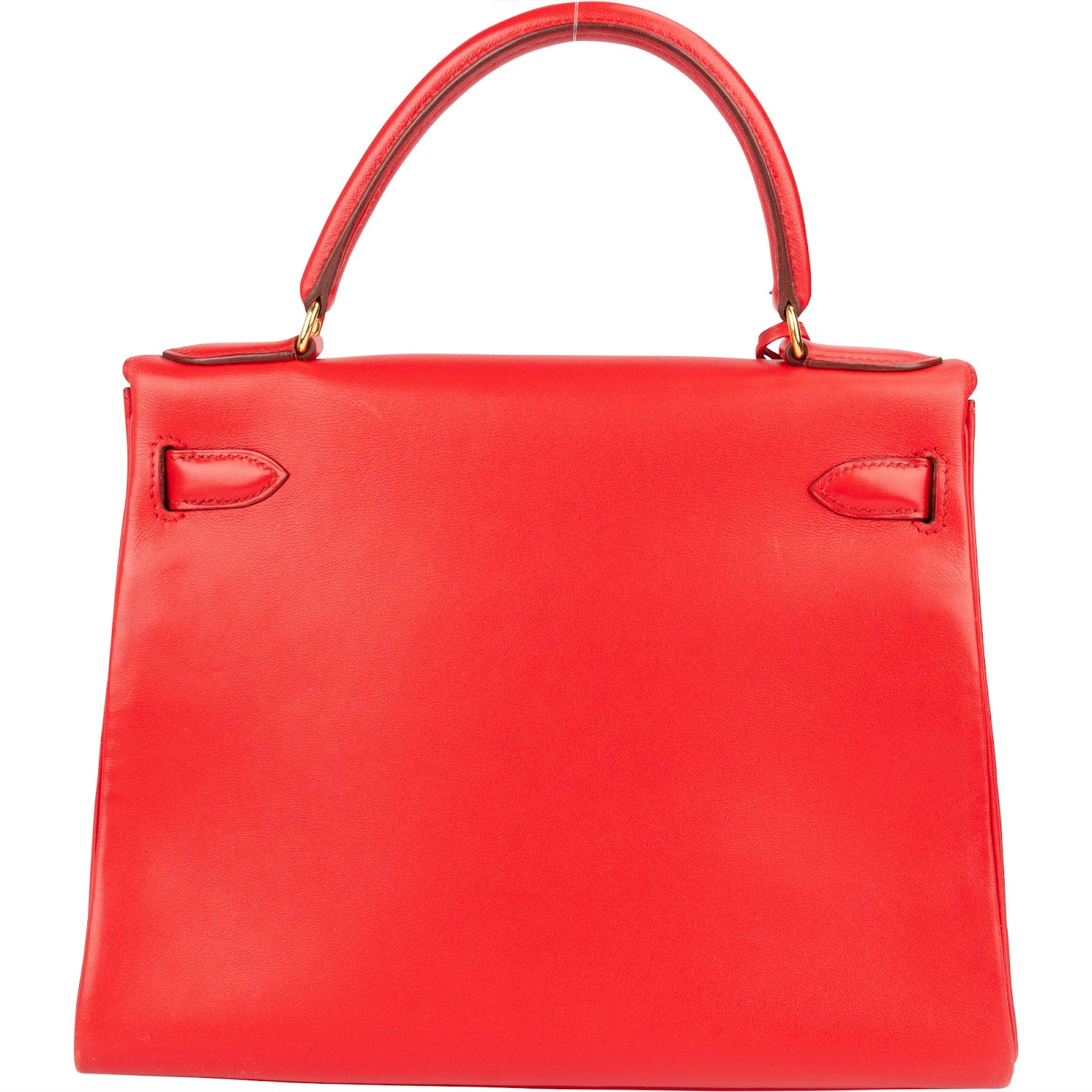 Hermès Rouge Swift Leather Kelly 28 Handbag