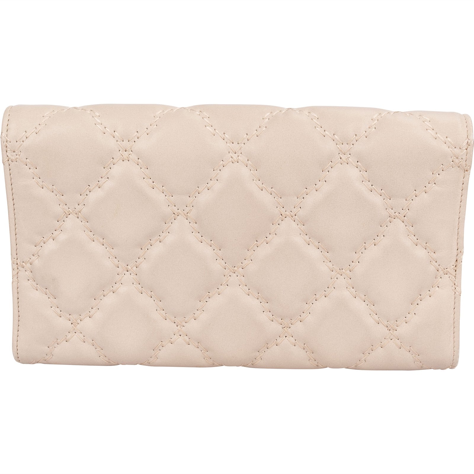Chanel Quilted Stitched Lambskin Flap Wallet