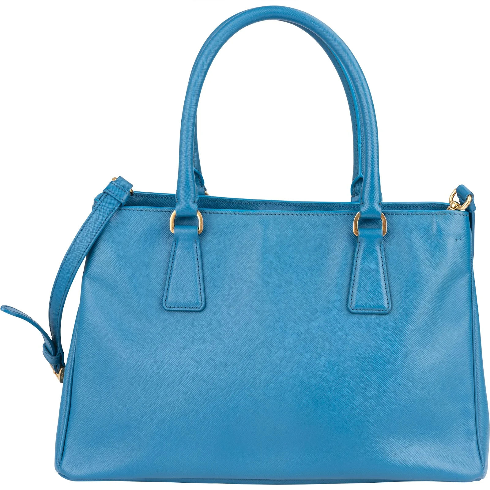 Prada Blue Saffiano Leather Galleria Handbag