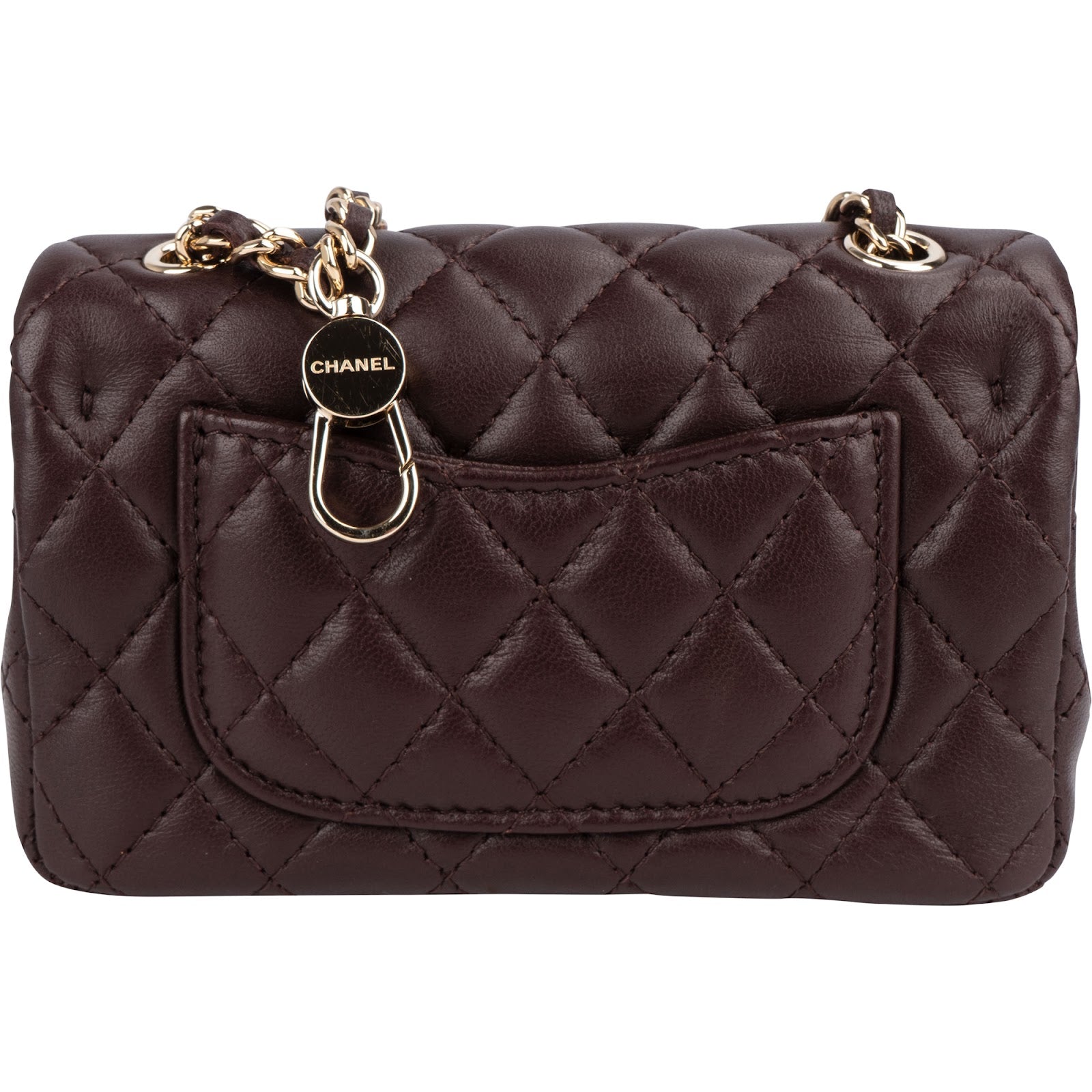 Chanel Quilted Lambskin Extra Mini Double Flap Pendant Bag