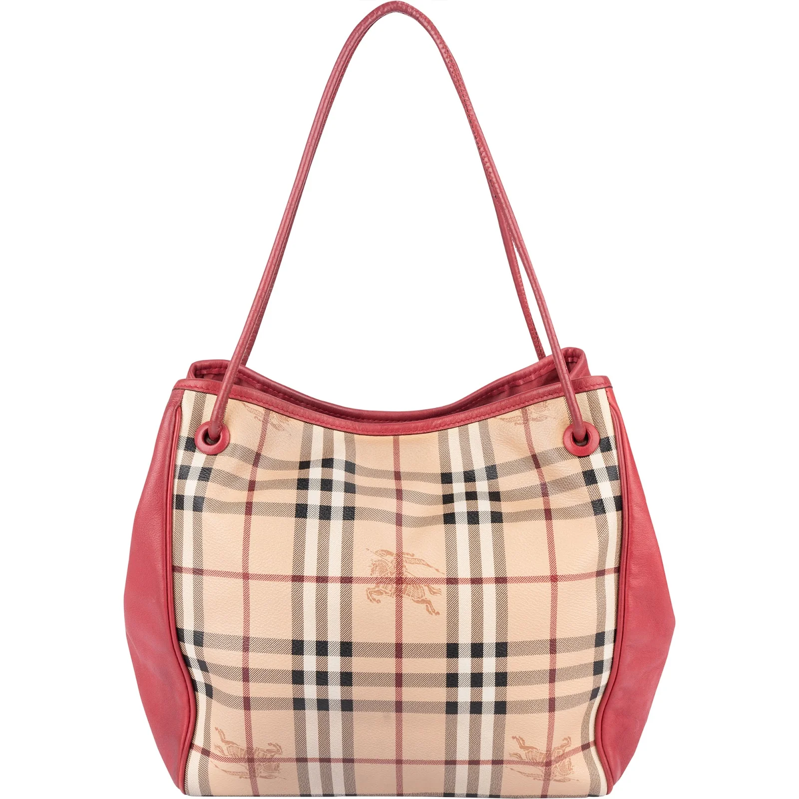 Burberry Haymarket Nova Check Tote Shoulder Bag
