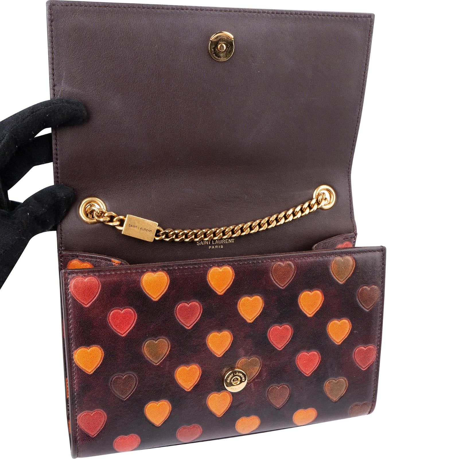 Saint Laurent – Kate Crossbody Bag mit Herzprint