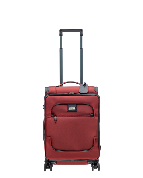 BAY soft-sided suitcase S with 4 wheels up to 57 cm 32 liters - Red