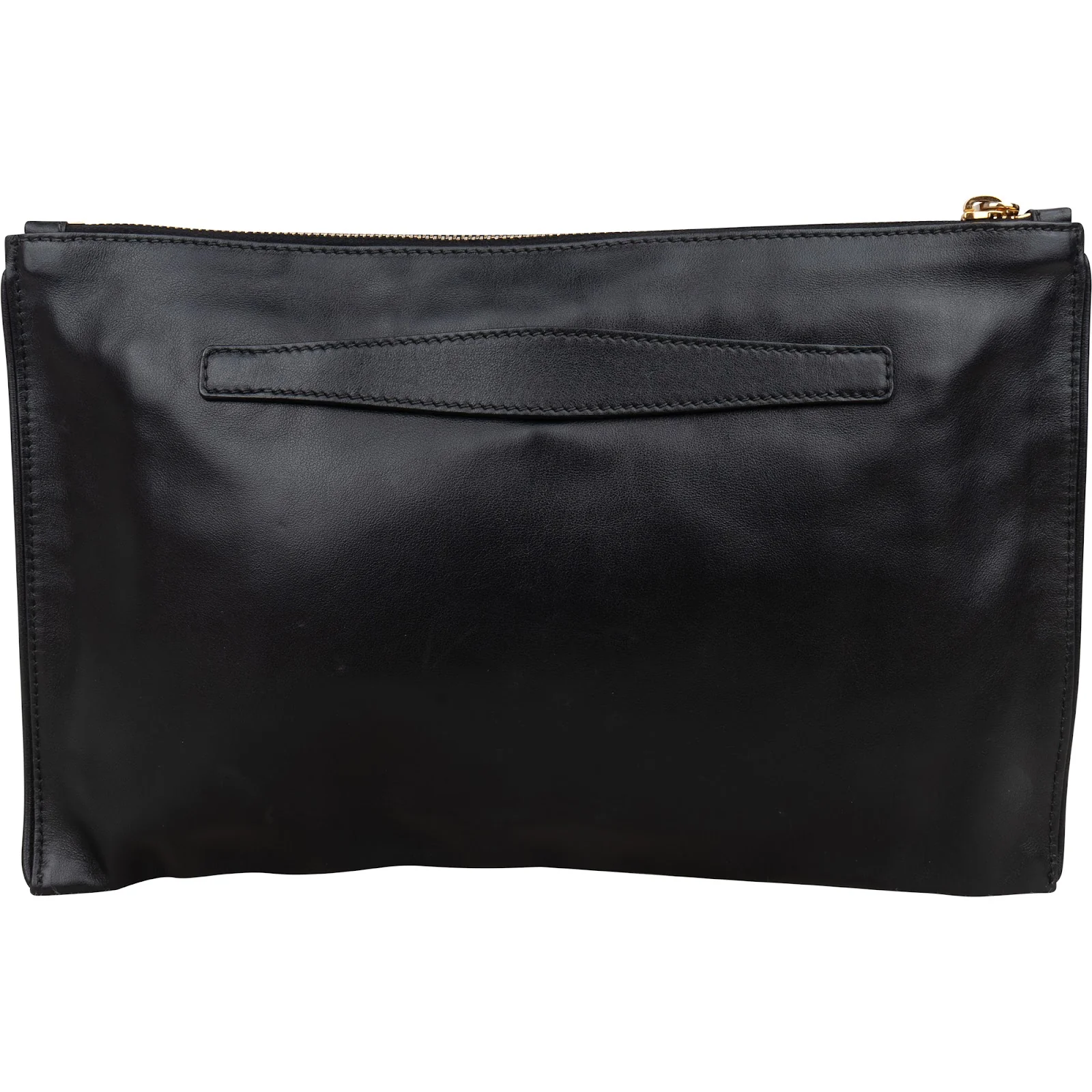 Miu Miu Black Leather Studded Clutch Bag