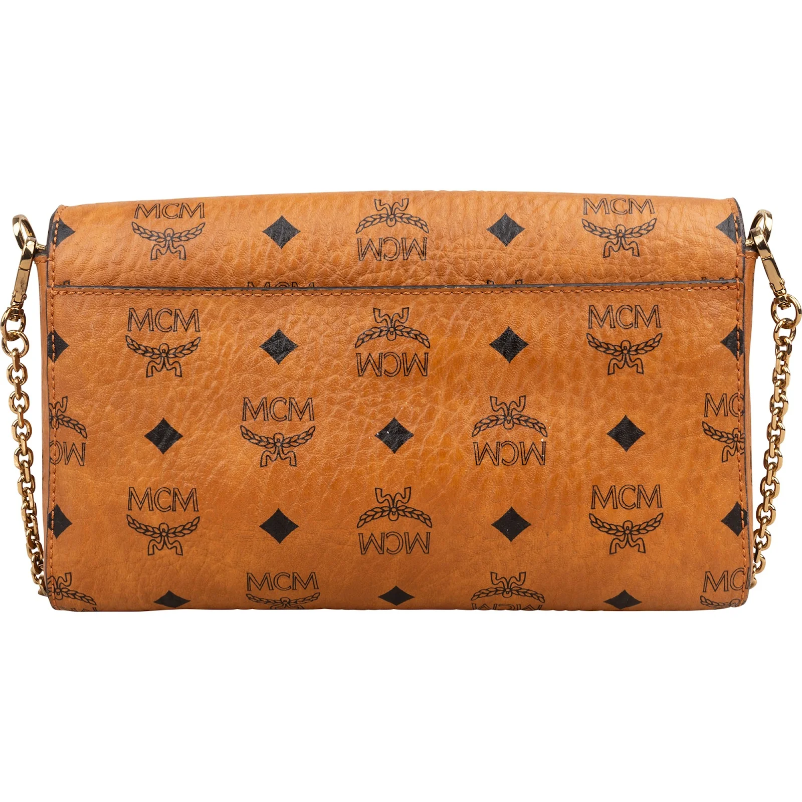 MCM Monogram Visetos Patricia Wallet on Chain Crossbody Bag
