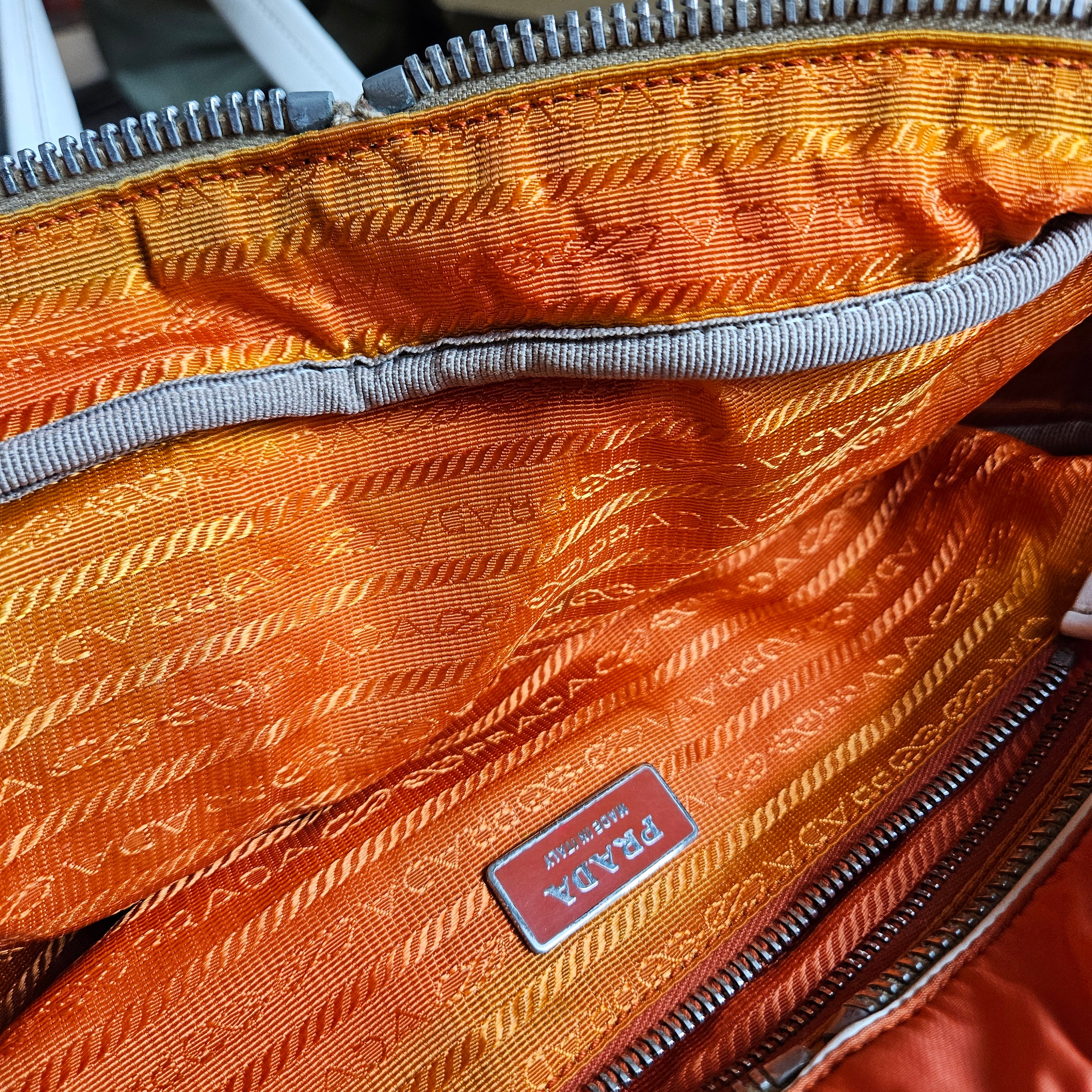 Prada Tricolor Colorblock Nylon Handbag