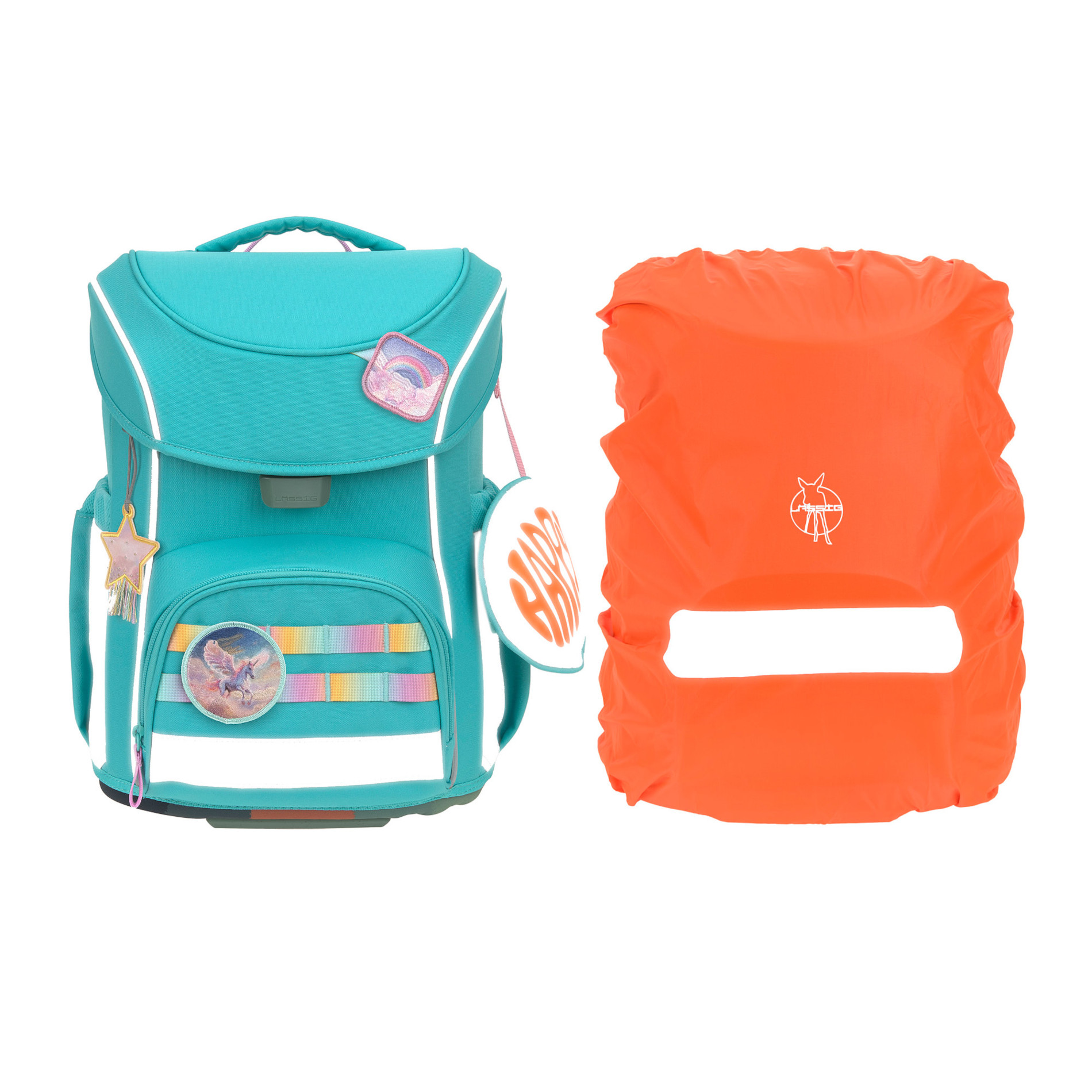 School Set Slim Unique Schulranzenset 6tlg. - turquoise