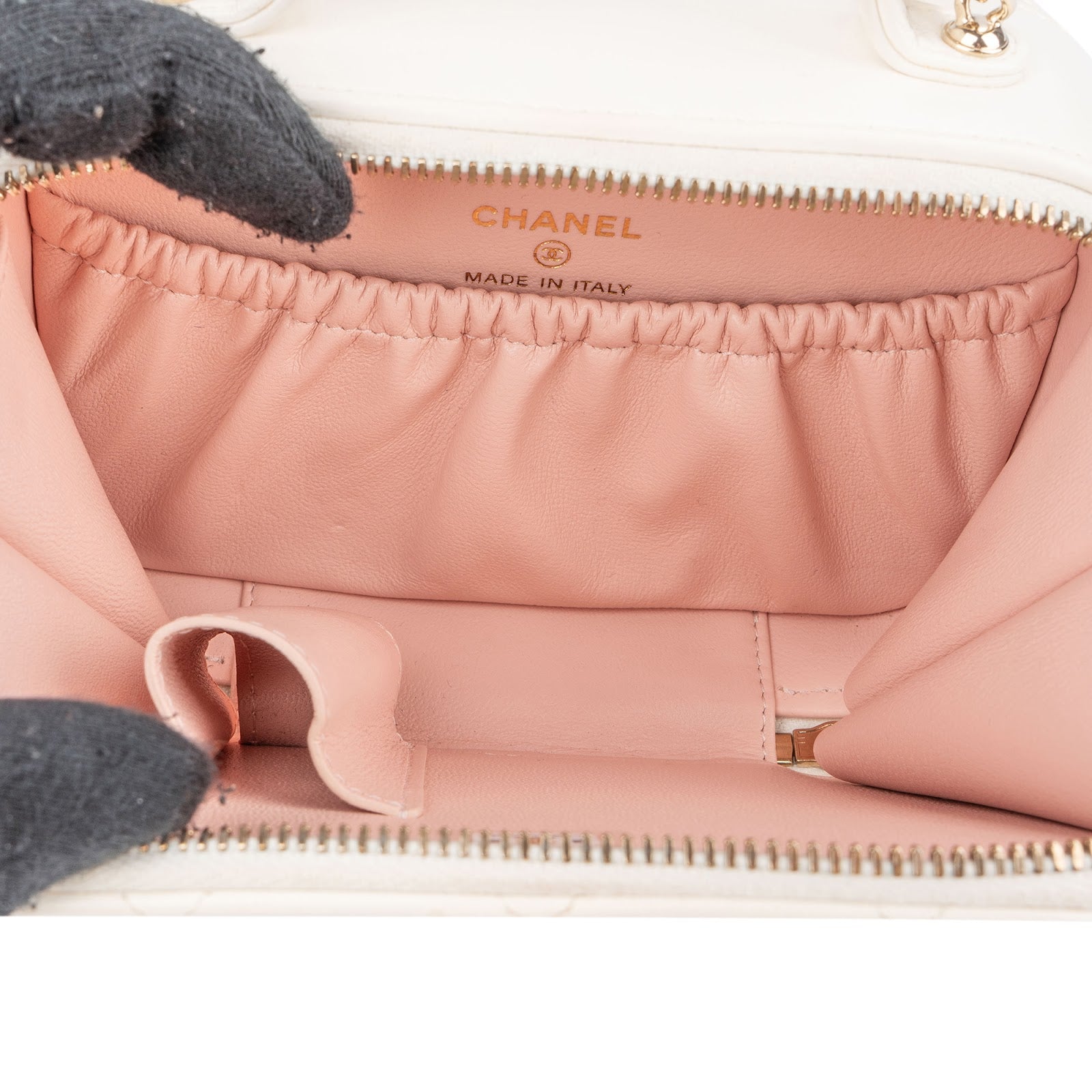 Chanel Quilted Lambskin Vanity Chain Crossbody Bag