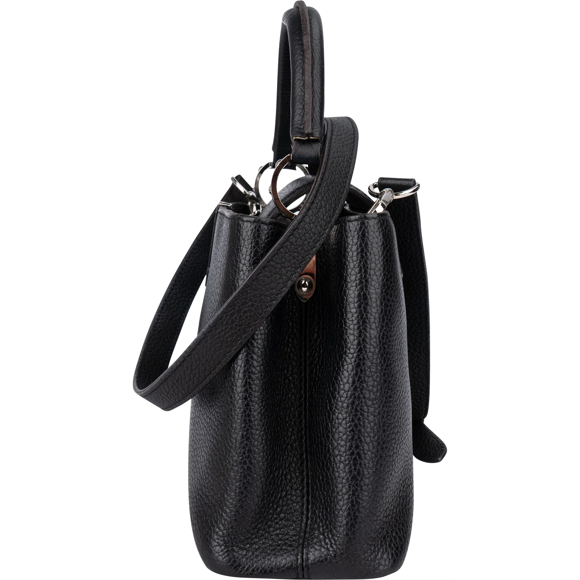 Louis Vuitton Noir Taurillon Capucines BB Handbag