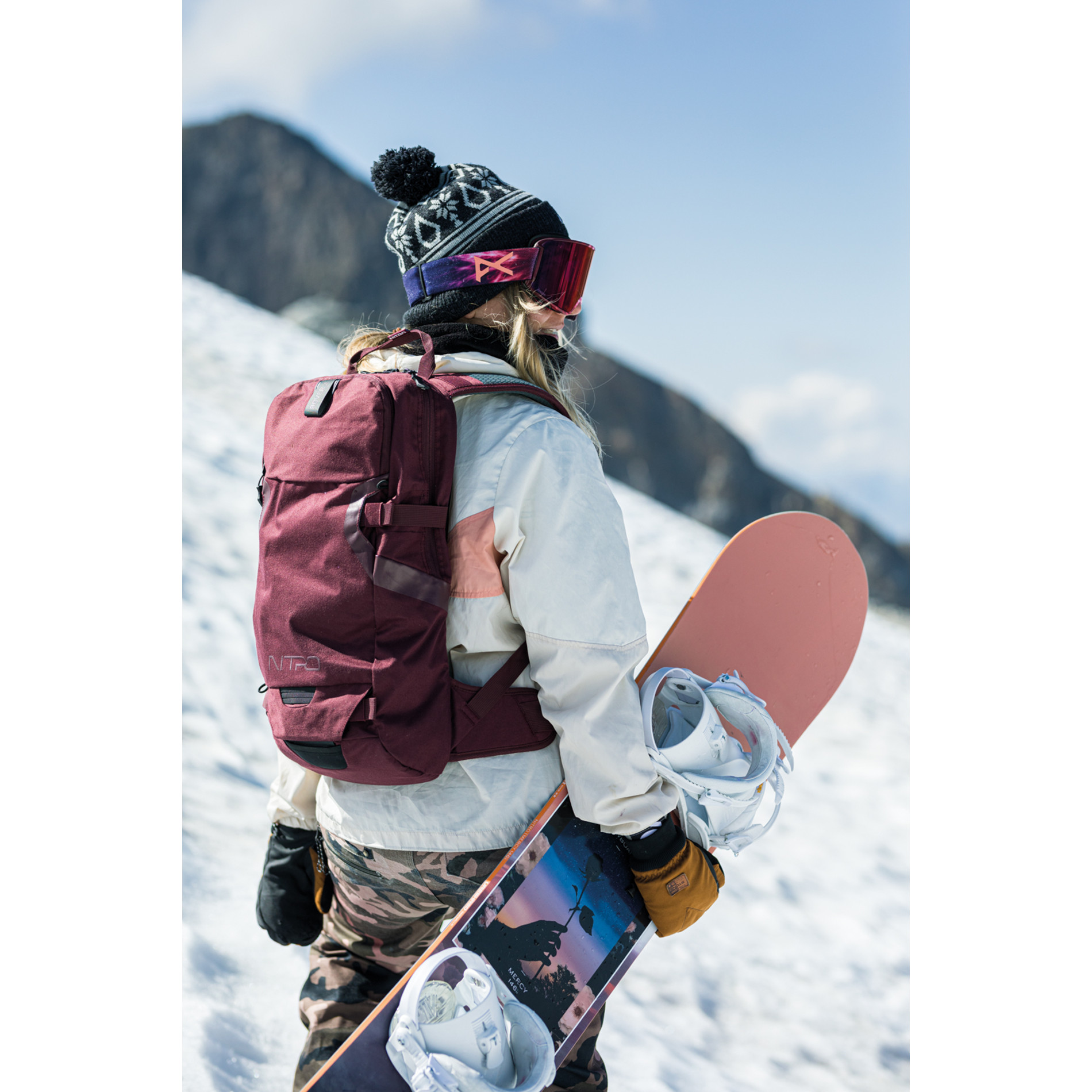 Snowboardrucksack ROVER 14 - Wine