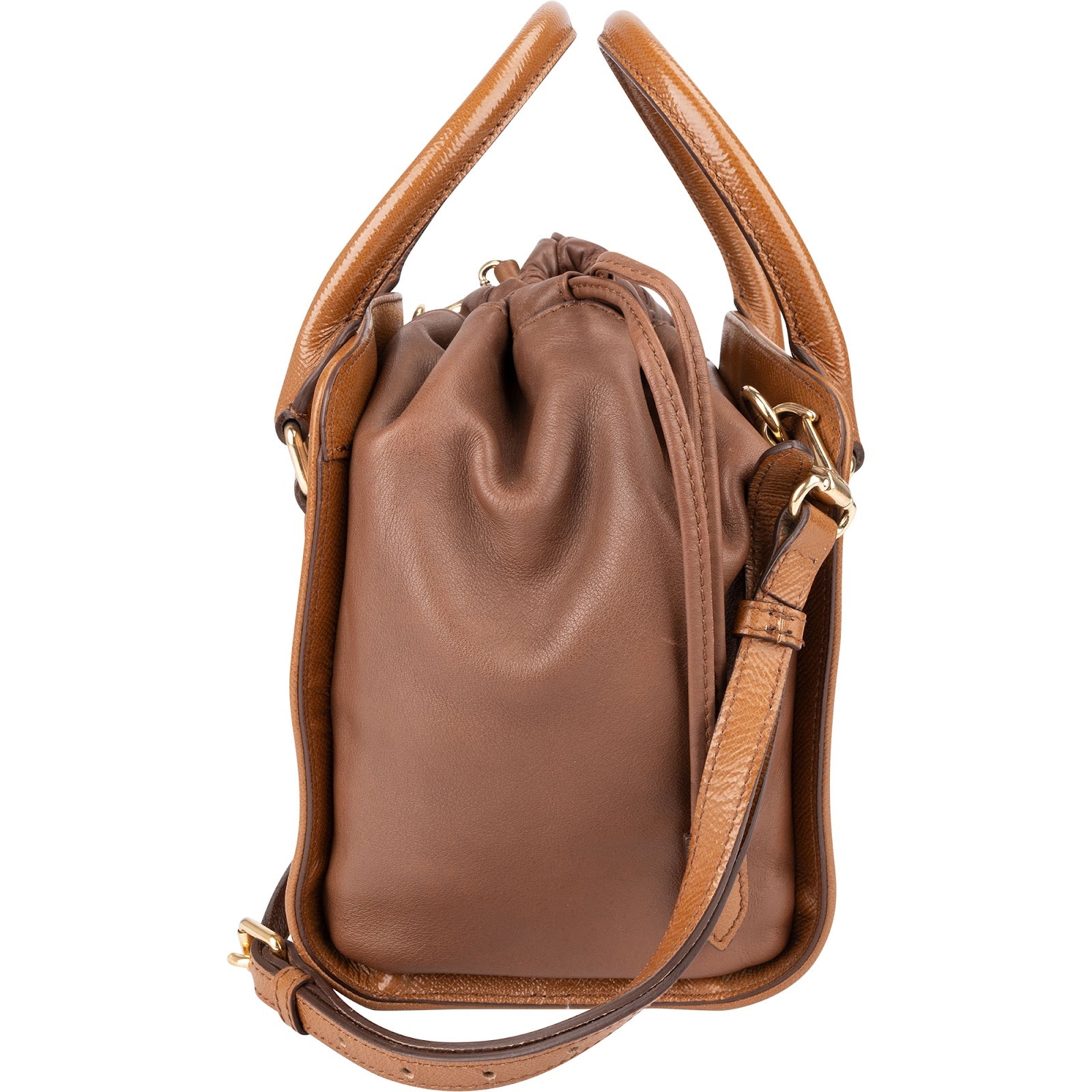 Burberry - Haymarket Dinton Cube Drawstring Handbag