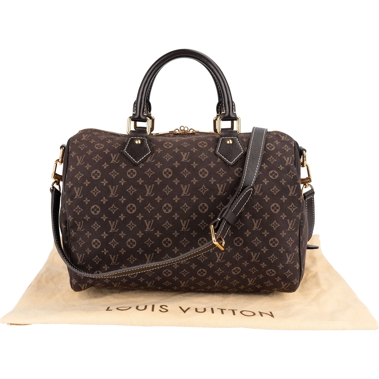Louis Vuitton Monogram Mini Lin Idylle Speedy 30 Bandoulière Boston Bag