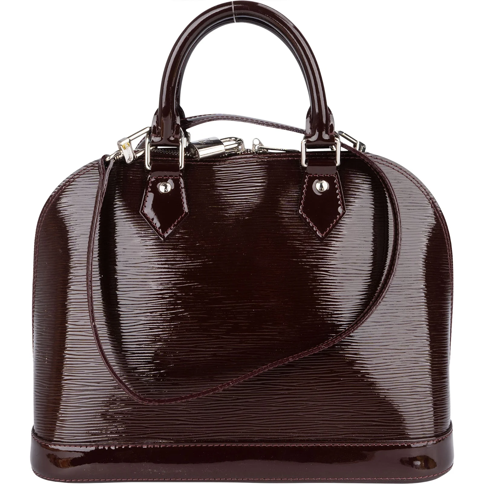 Louis Vuitton Burgundy Vernis Epi Leather Alma PM Handbag